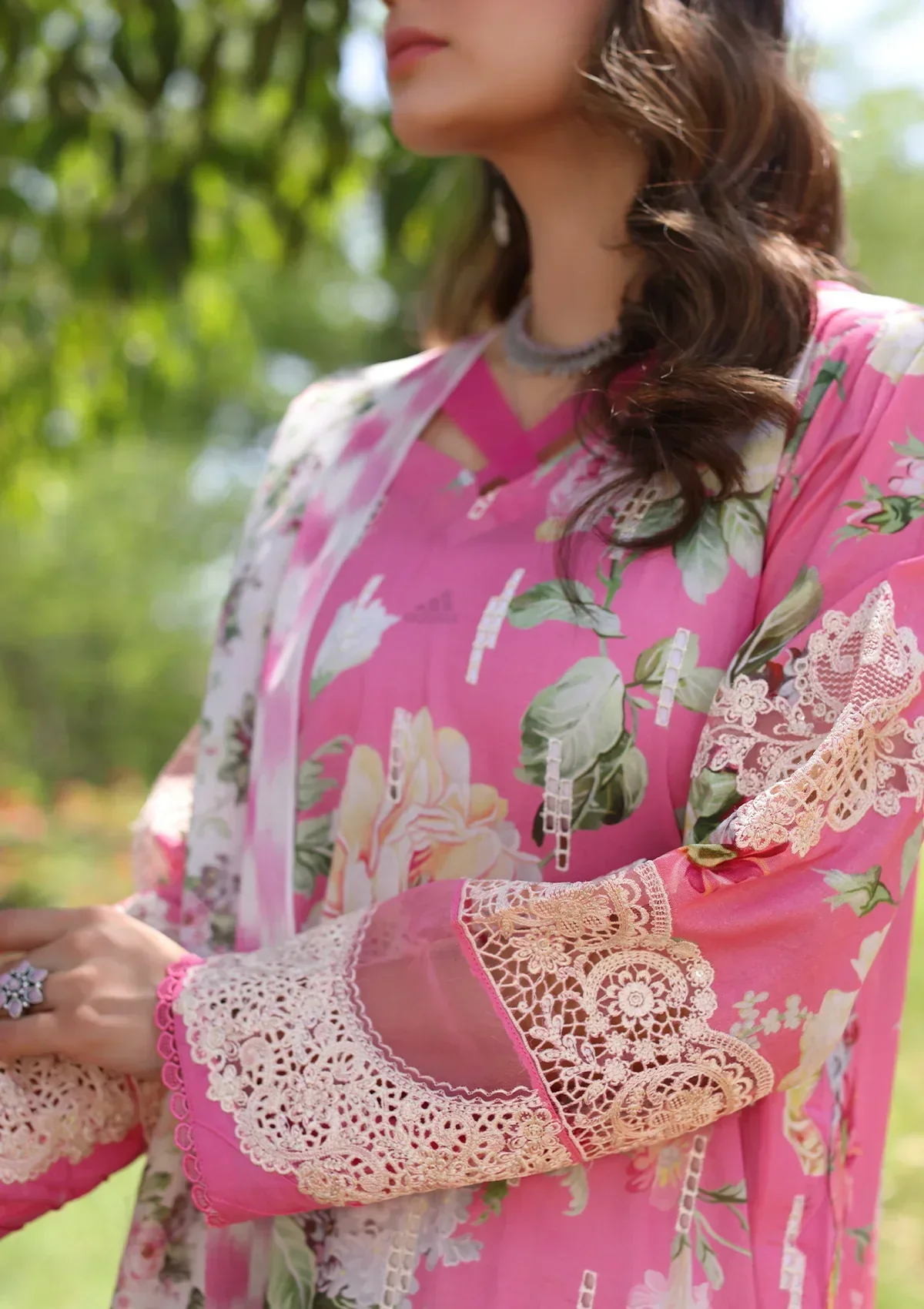 Elaf Prints Chikankari Lawn – ECK-03B PINK MUSE - Image 9