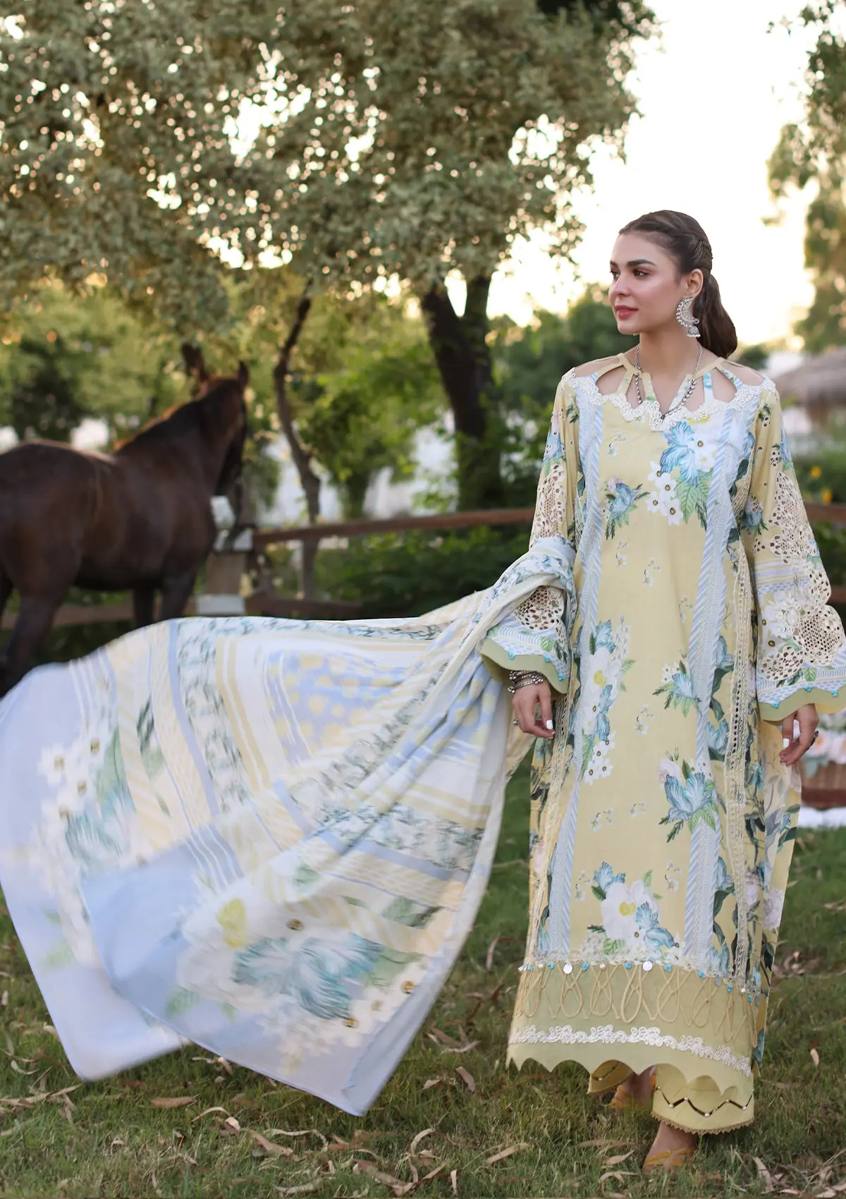 Elaf Prints Chikankari Lawn – ECK-05A CITRUS CRUSH - Image 6