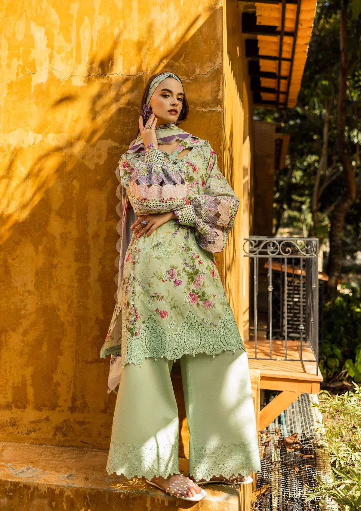 Elaf Prints Chikankari Lawn – ELK-03A FLOREALE - Image 3