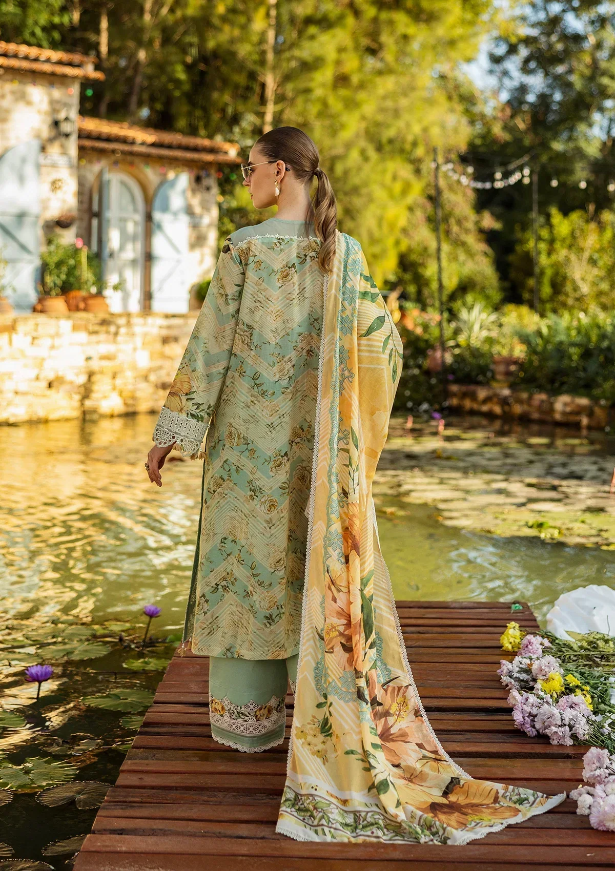 Elaf Prints Chikankari Lawn – ELK-06A PISTACHIO DREAMS - Image 2