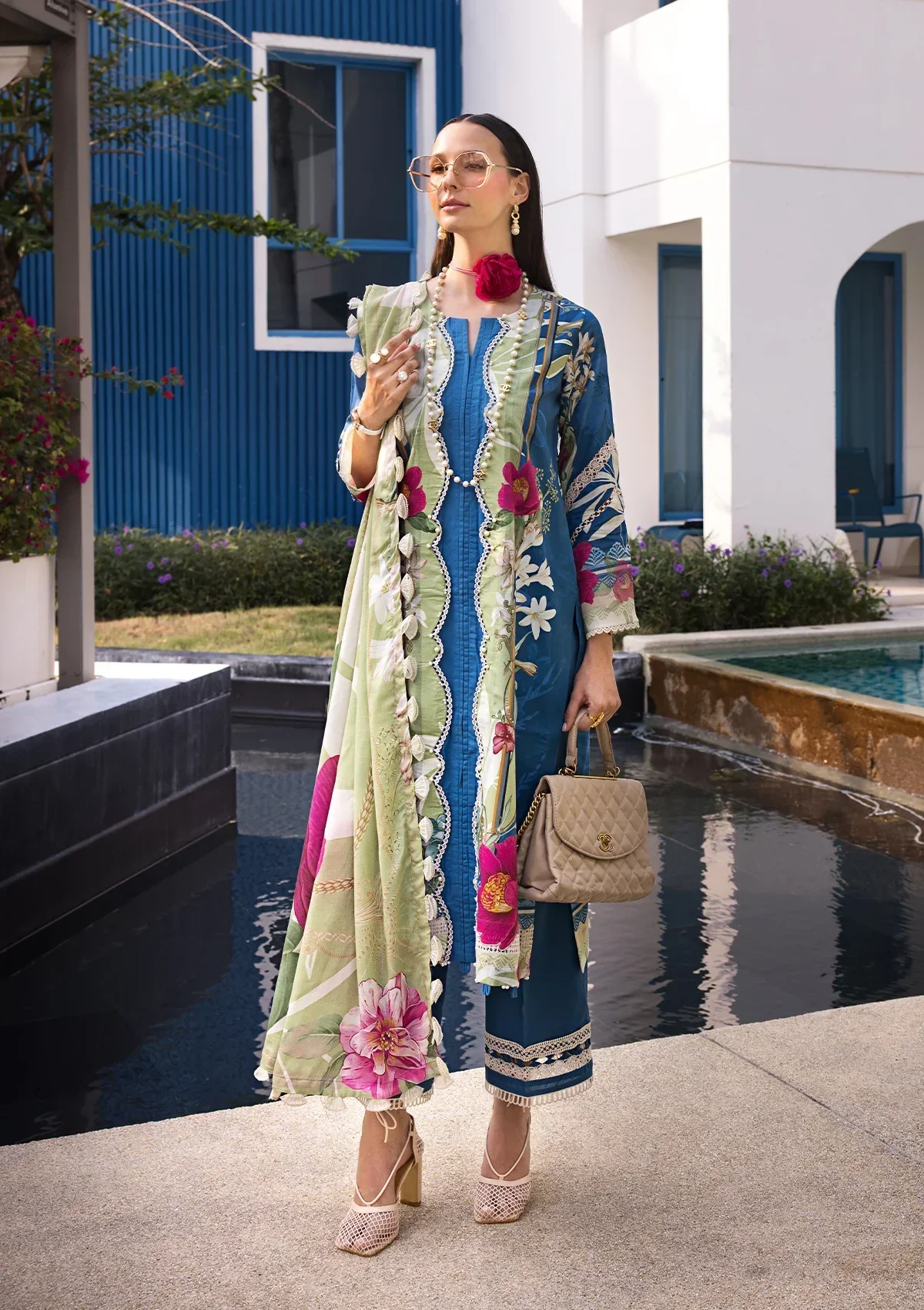 Elaf Prints Lawn Collection – EOP-08B WHIMSY TOSCANA - Image 2