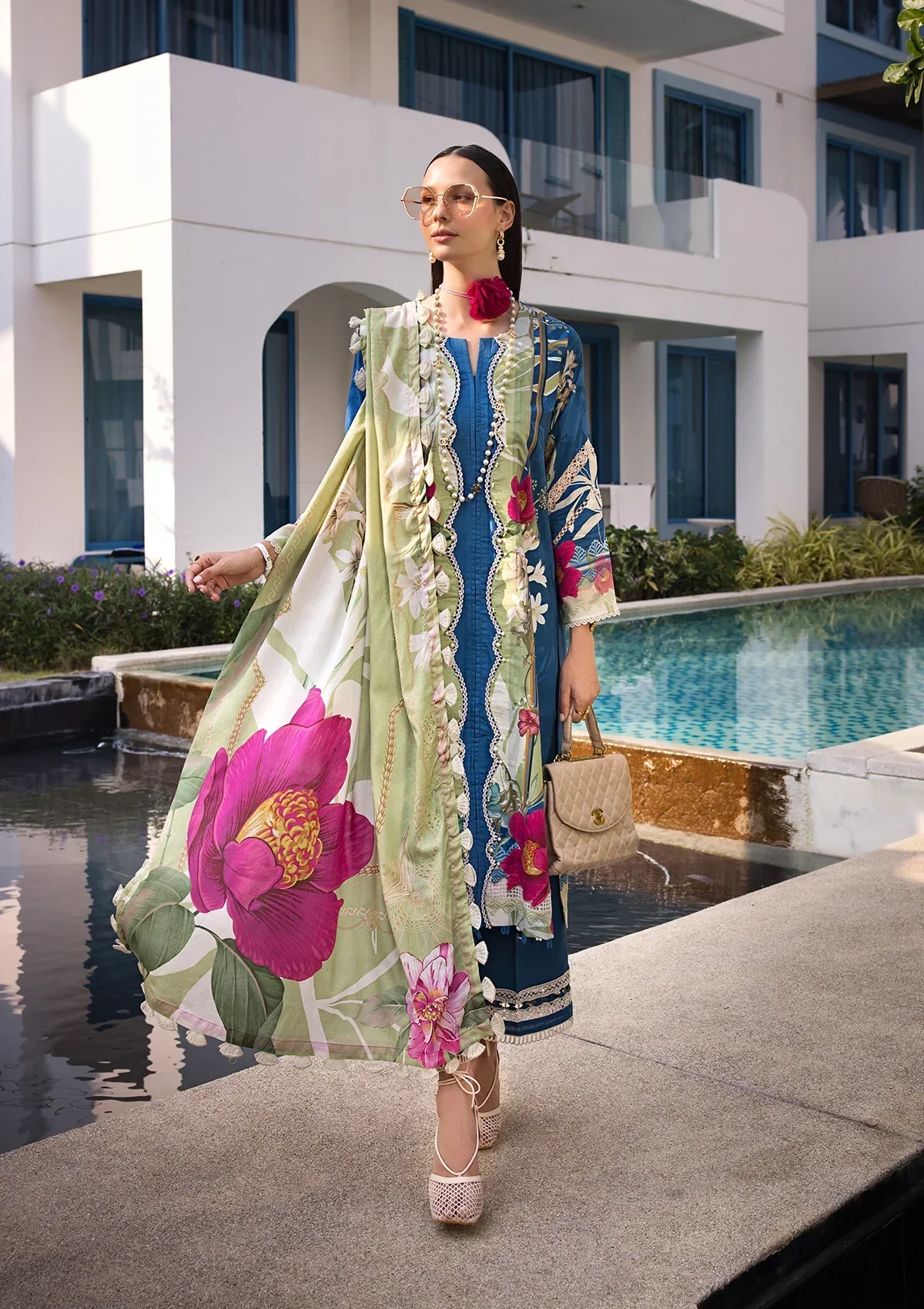 Elaf Prints Lawn Collection – EOP-08B WHIMSY TOSCANA - Image 5