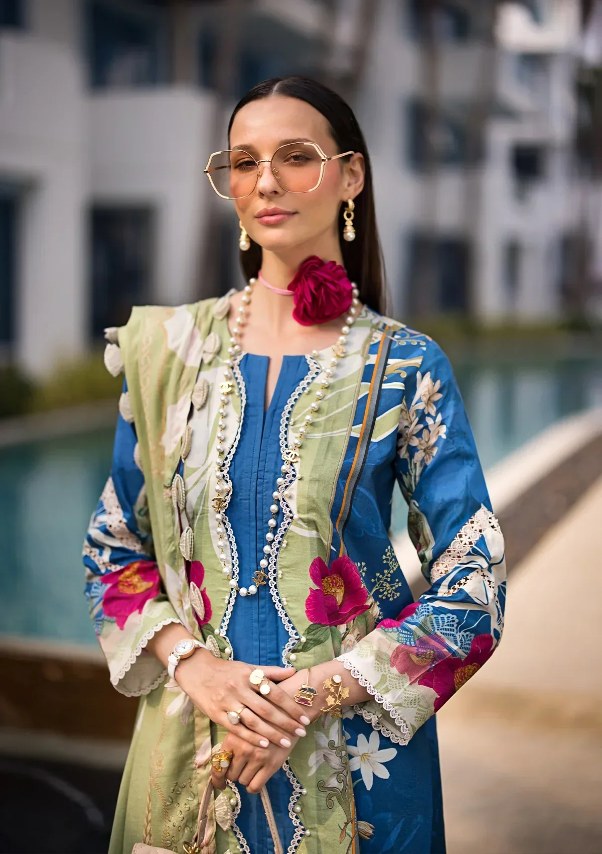 Elaf Prints Lawn Collection – EOP-08B WHIMSY TOSCANA - Image 7