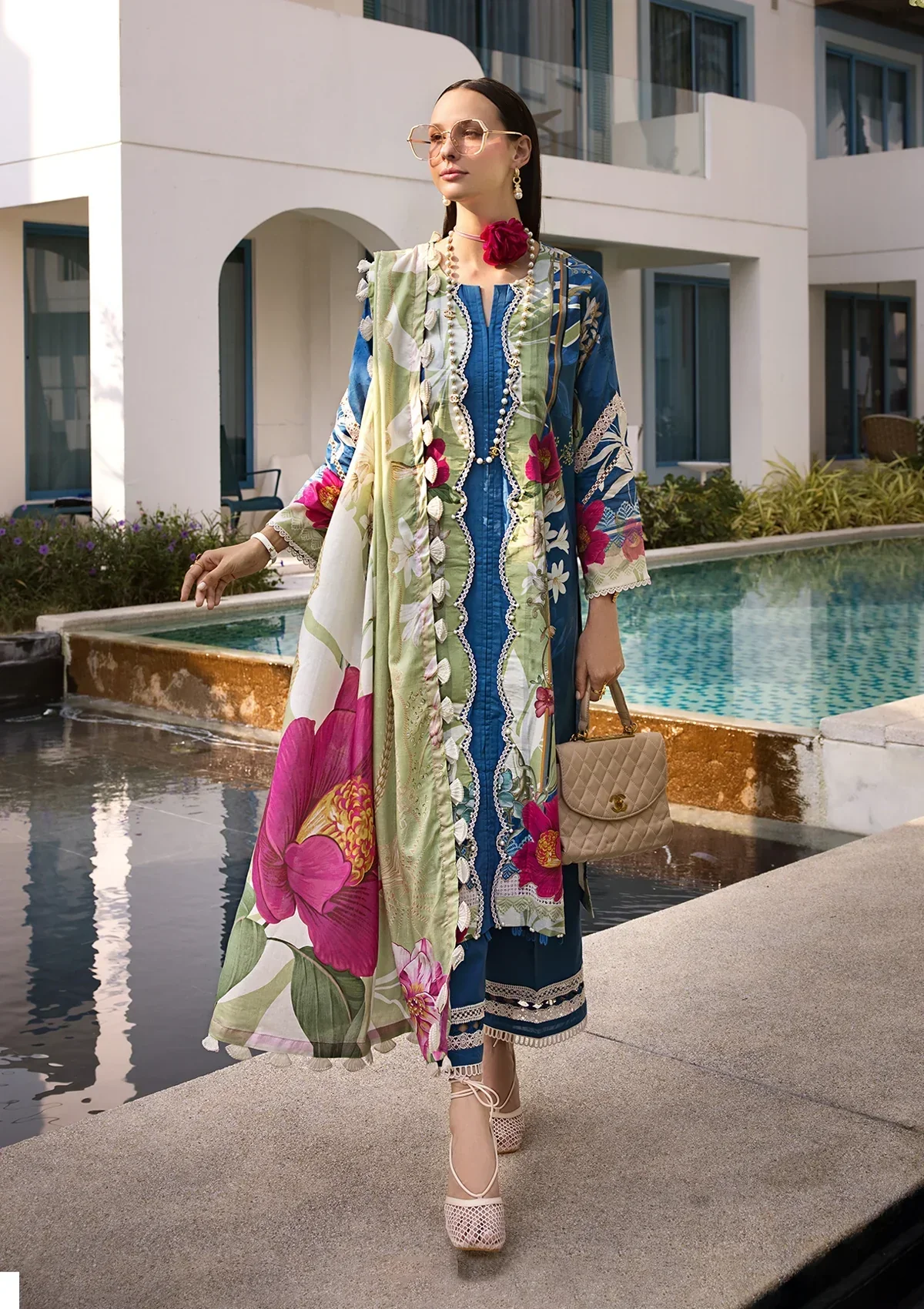 Elaf Prints Lawn Collection – EOP-08B WHIMSY TOSCANA - Image 8