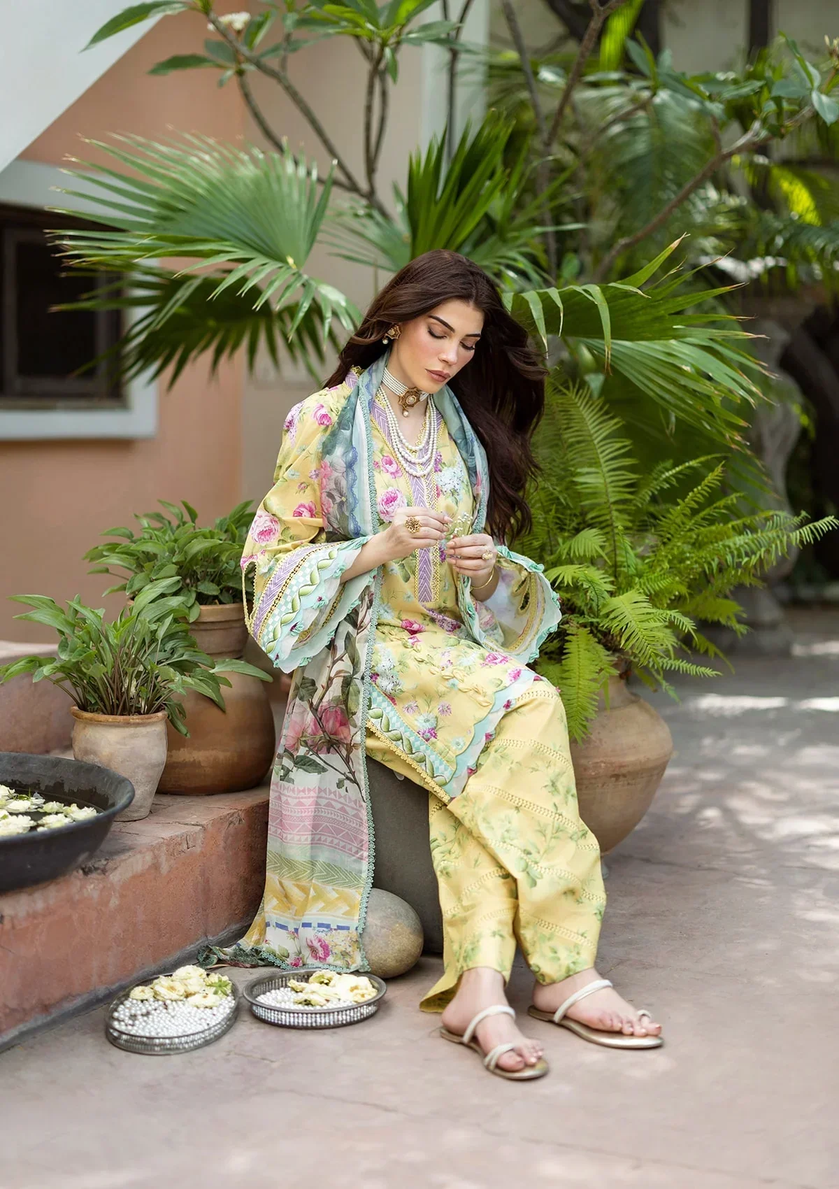 Elaf Prints Lawn – ECD-5B SAFFROSE - Image 6