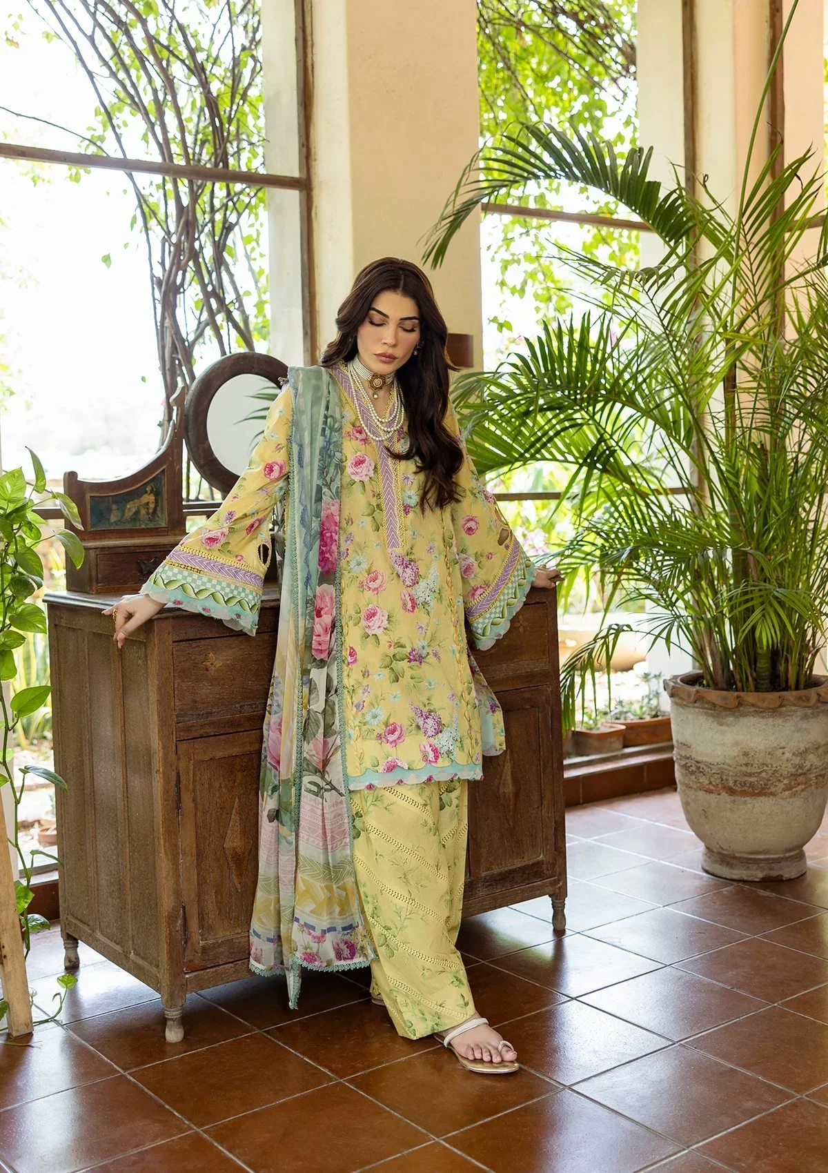 Elaf Prints Lawn – ECD-5B SAFFROSE - Image 8