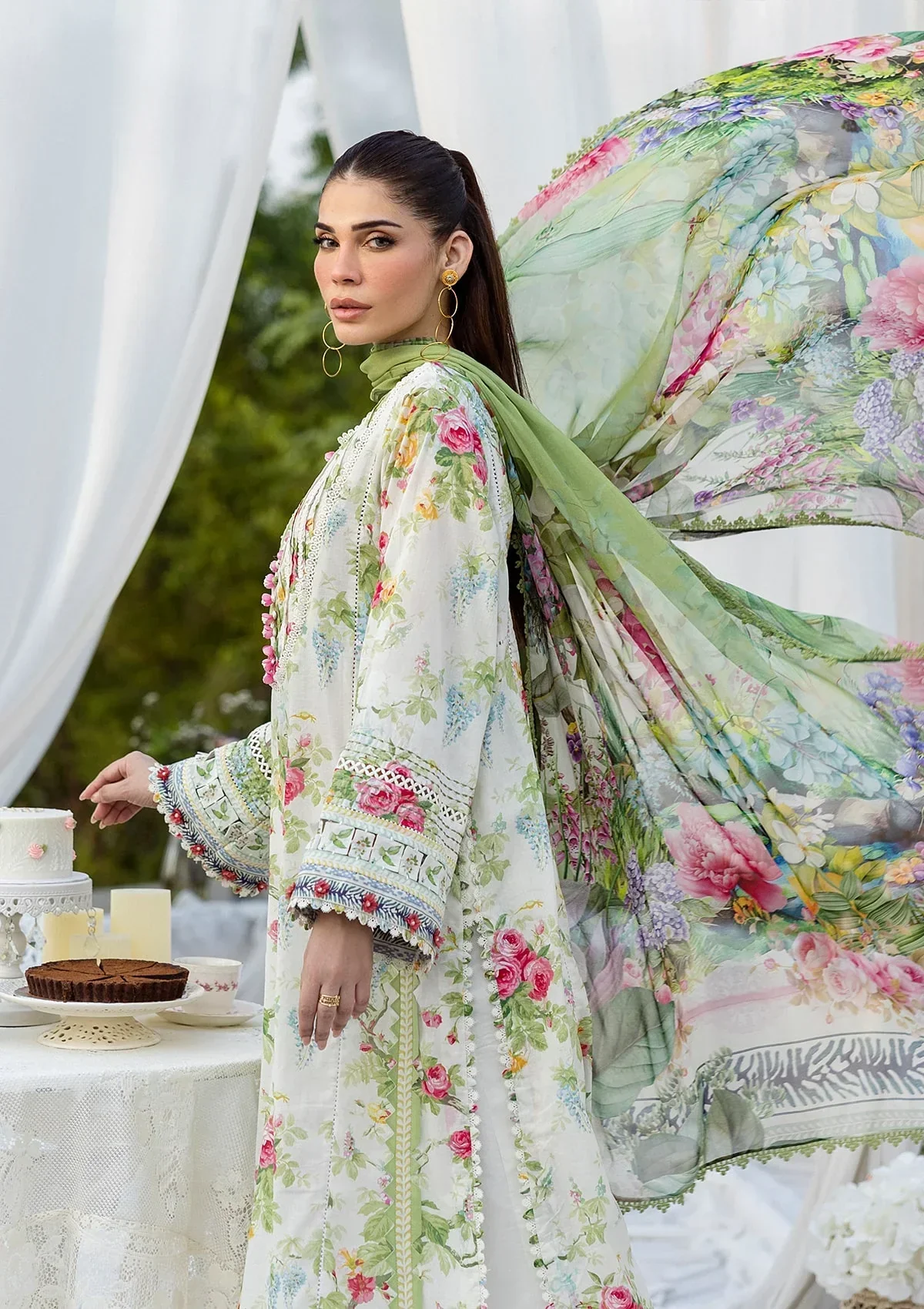 Elaf Prints Lawn – ECD-6A BLOSSOMEA - Image 6