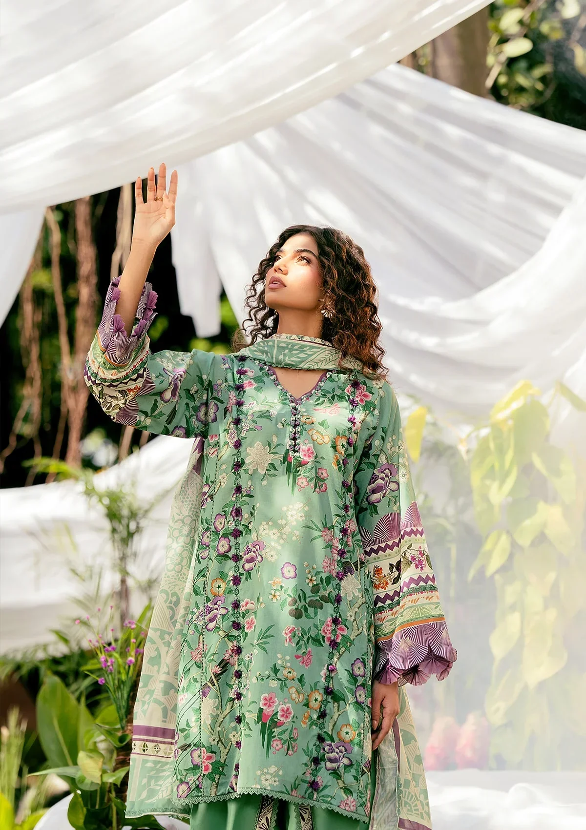 Elaf Prints Lawn Vol-2 – EPS-8A MINTED DREAM - Image 7