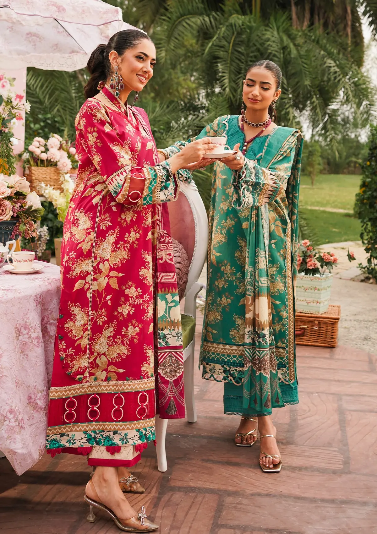 Elaf Prints Printed Lawn – EEP-04B - Chic Teal - Image 5