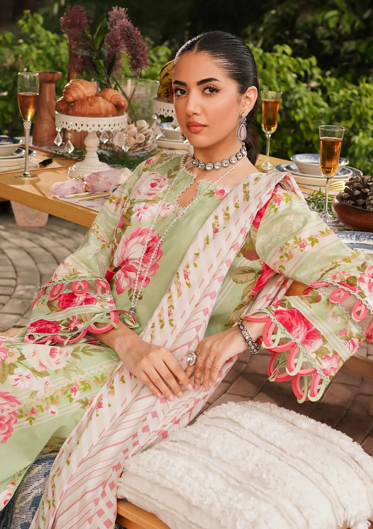 Elaf Prints Printed Lawn – EEP-05A - Mint To Be - Image 9