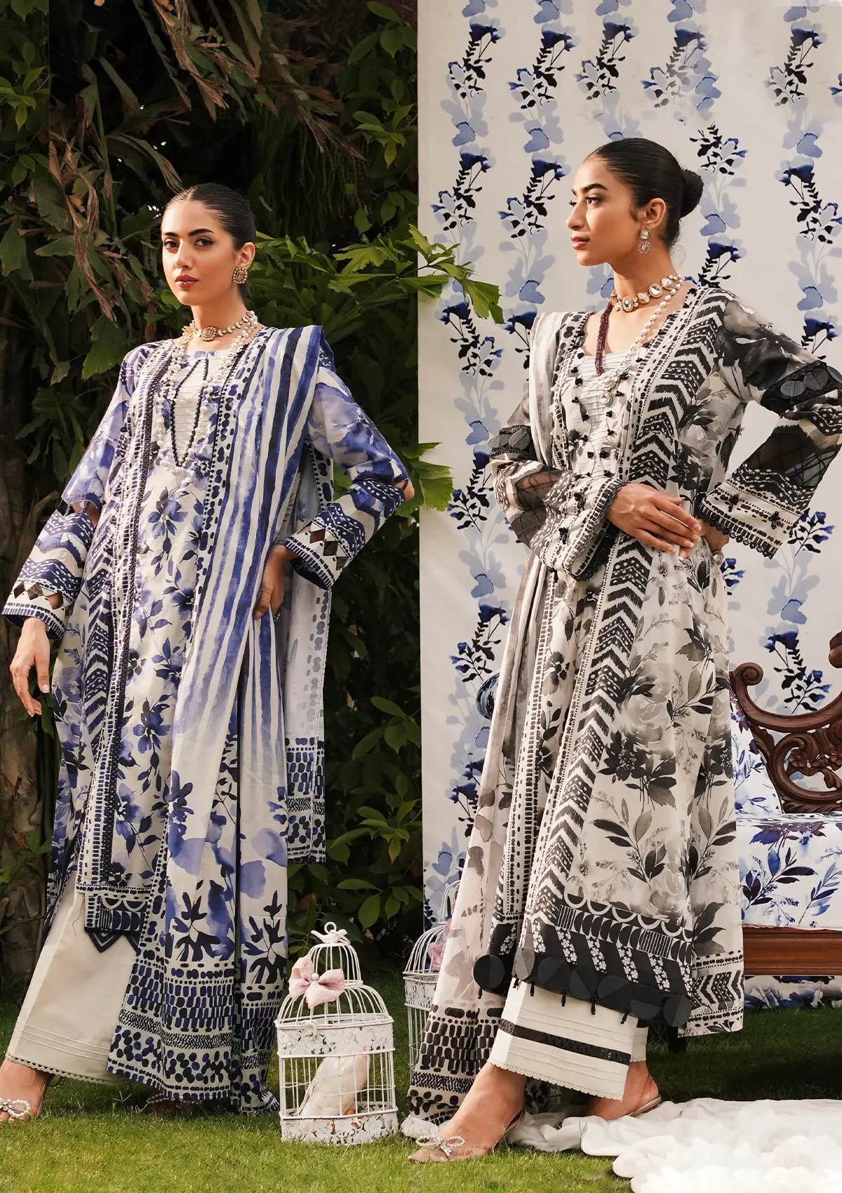 Elaf Prints Printed Lawn – EEP-07A - Shadow Sisters - Image 8