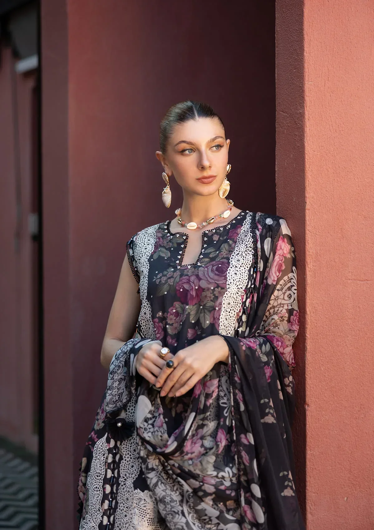 Elaf Signature Embroidered Spring/Summer Lawn – ETS-02B PROM NIGHT - Image 5