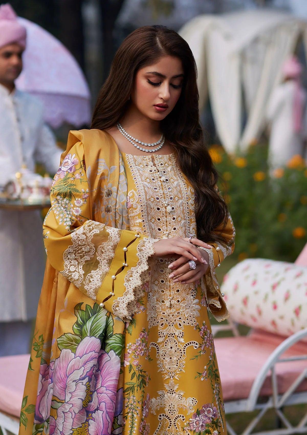 Elaf x Sajal Aly Eid Edit Lawn Collection – ELE-12A SONA - Image 5