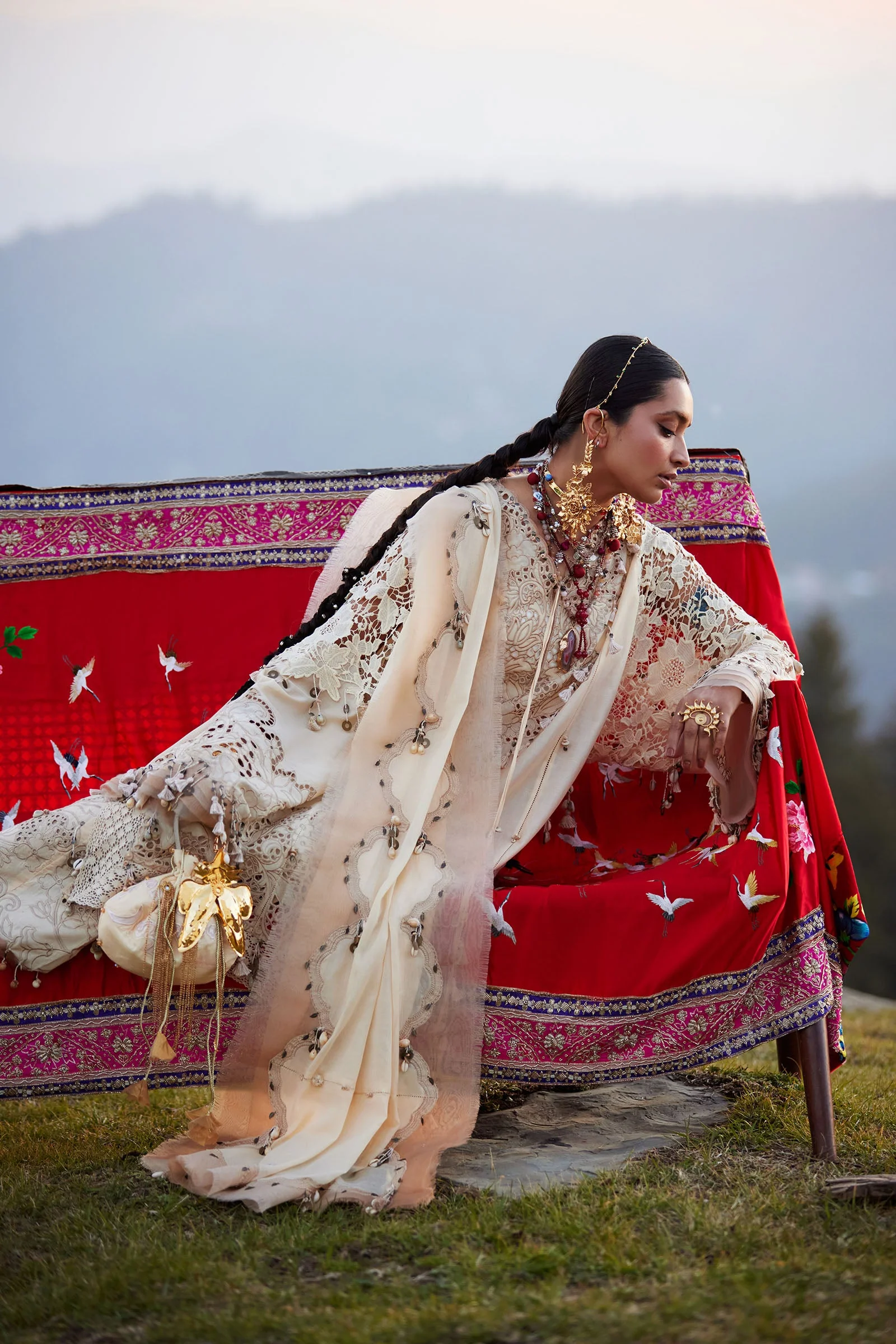 Elan Kashmee Luxury Eid Lawn – BRUMINE (EL26-02 B) - Image 6