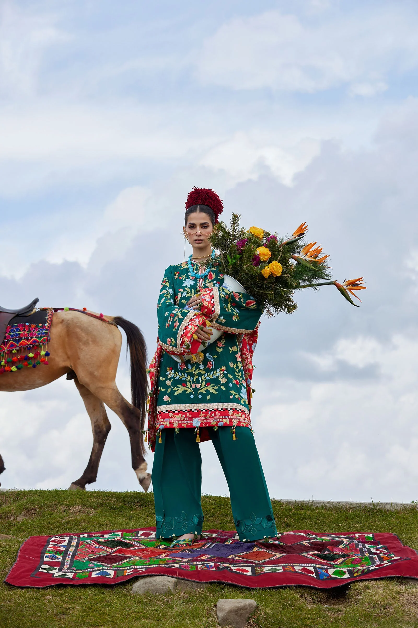 Elan Kashmee Luxury Eid Lawn – DEODAR (EL26-12 A) - Image 3