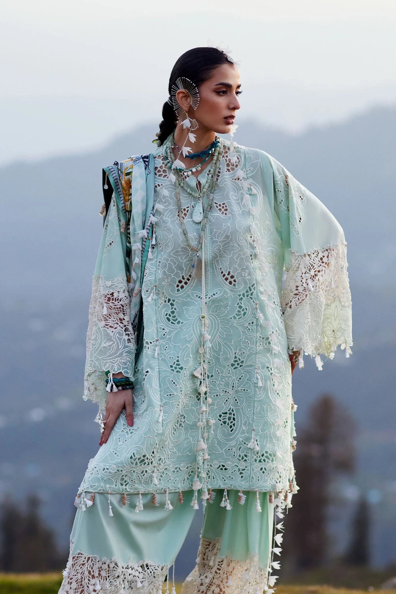 Elan Kashmee Luxury Eid Lawn – ZEVARÉ (EL26-07 A) - Image 2