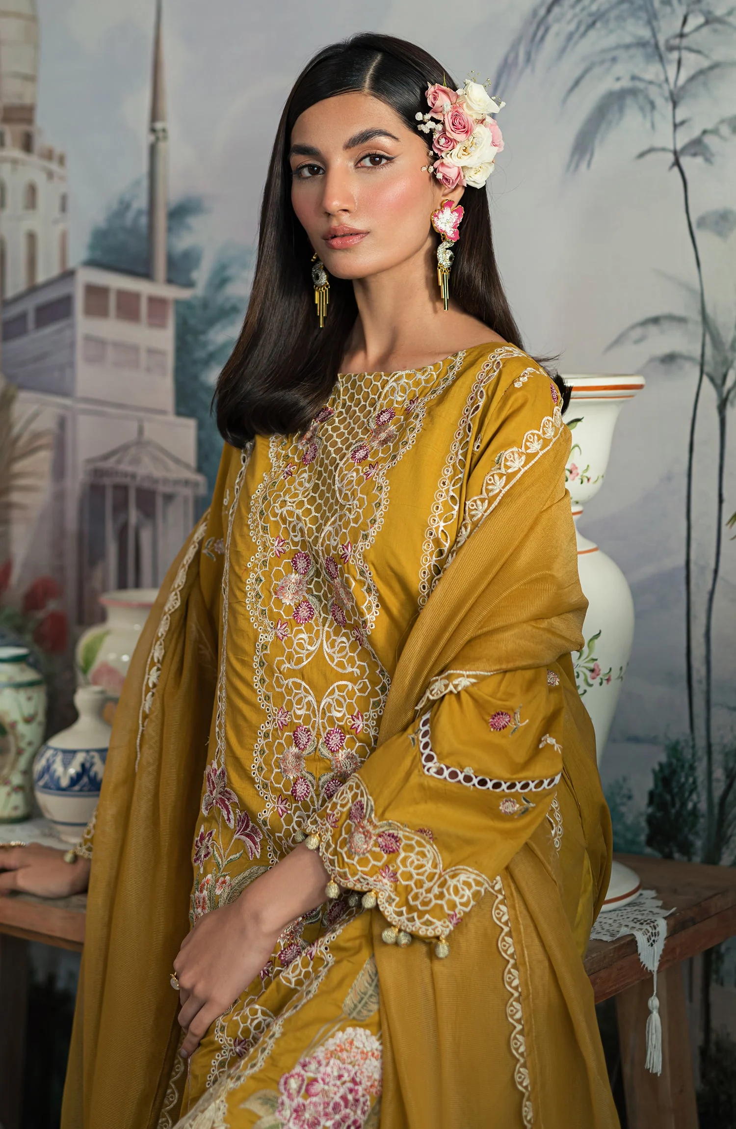 Emaan Adeel Ayra Luxury Lawn Collection 2024 – AR-06 - Image 3