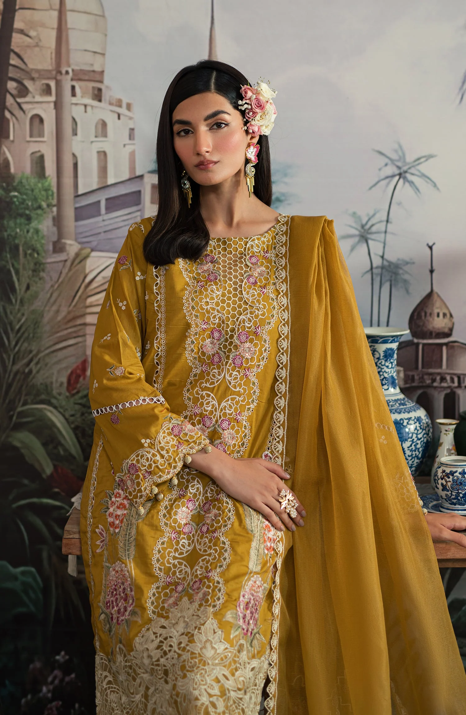 Emaan Adeel Ayra Luxury Lawn Collection 2024 – AR-06 - Image 4