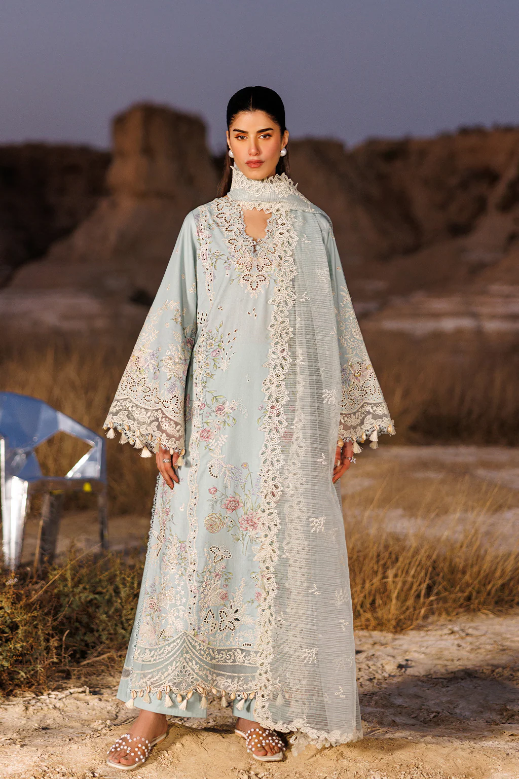 Emaan Adeel Sunlit Groove Luxury Lawn – MORNING DEW - Image 5