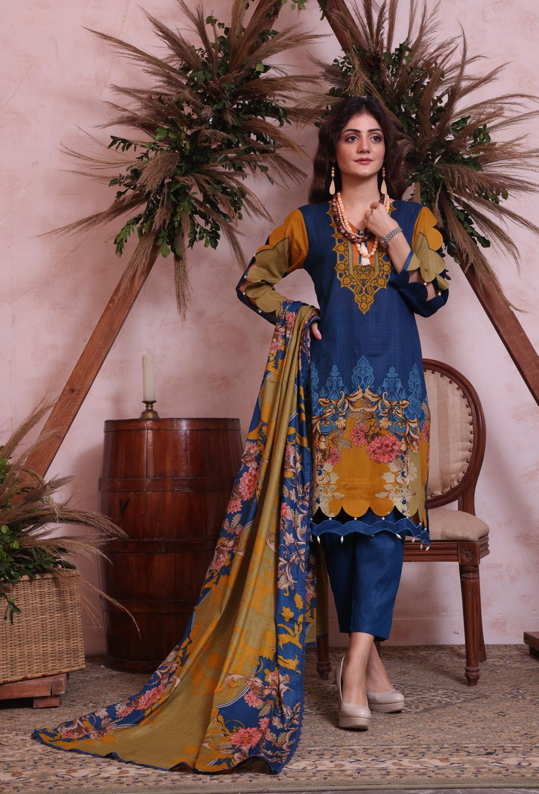 Erum Misha Printed Lawn Collection Vol-1 2023 – D-8 - Image 2