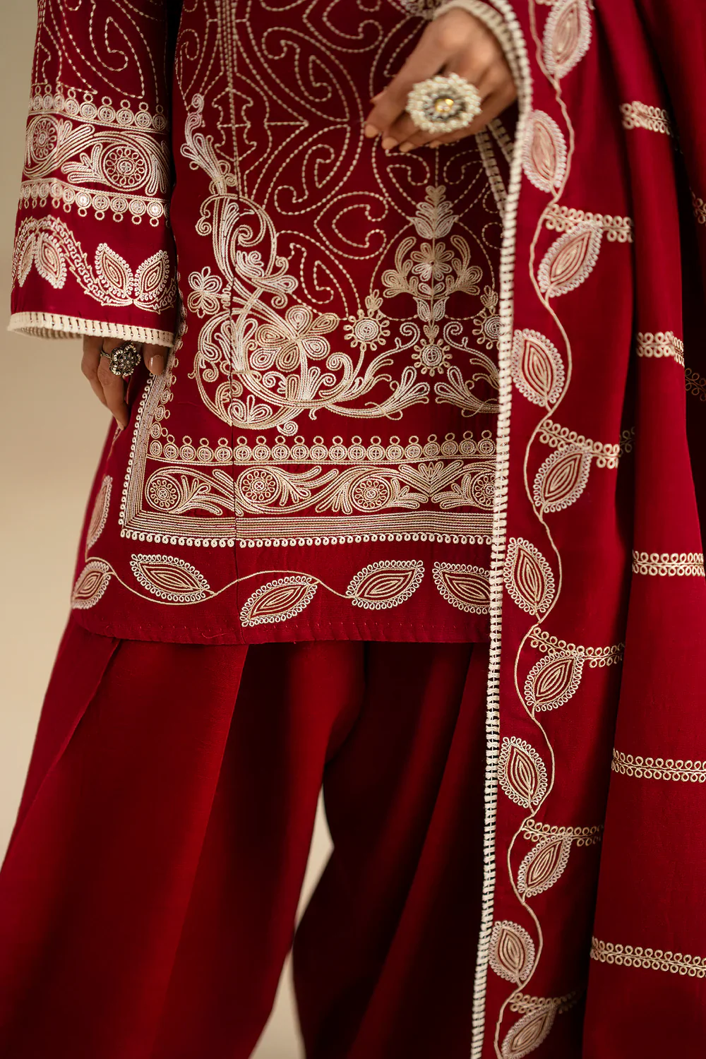 Ethnc 3pc EMBROIDERED SUIT (E0786/203/304) - Image 2