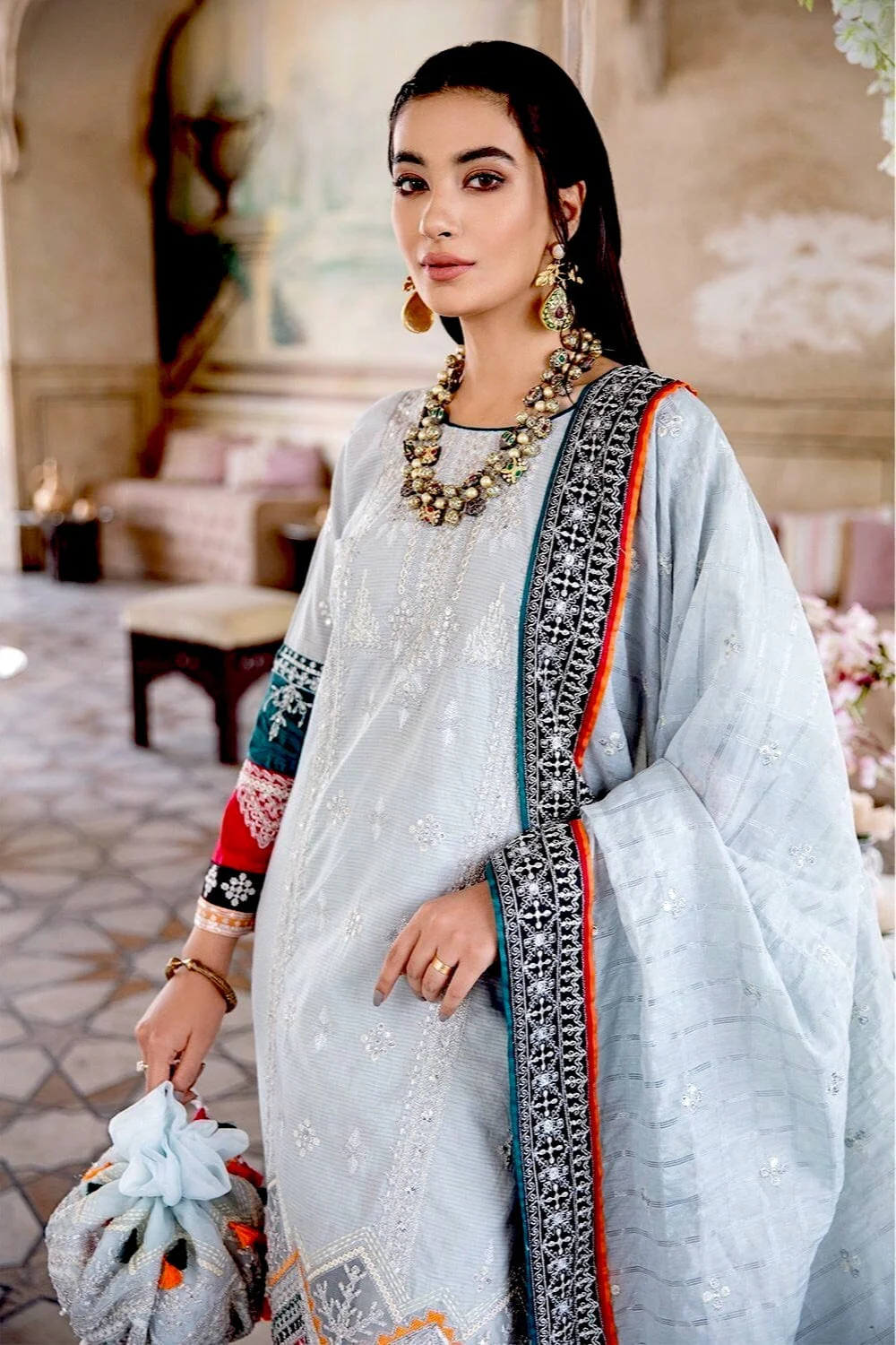 Faixa Faixal X Ittehad · Noor Jahan Lawn Collection – FF-NJ12-MAHROSH - Image 3