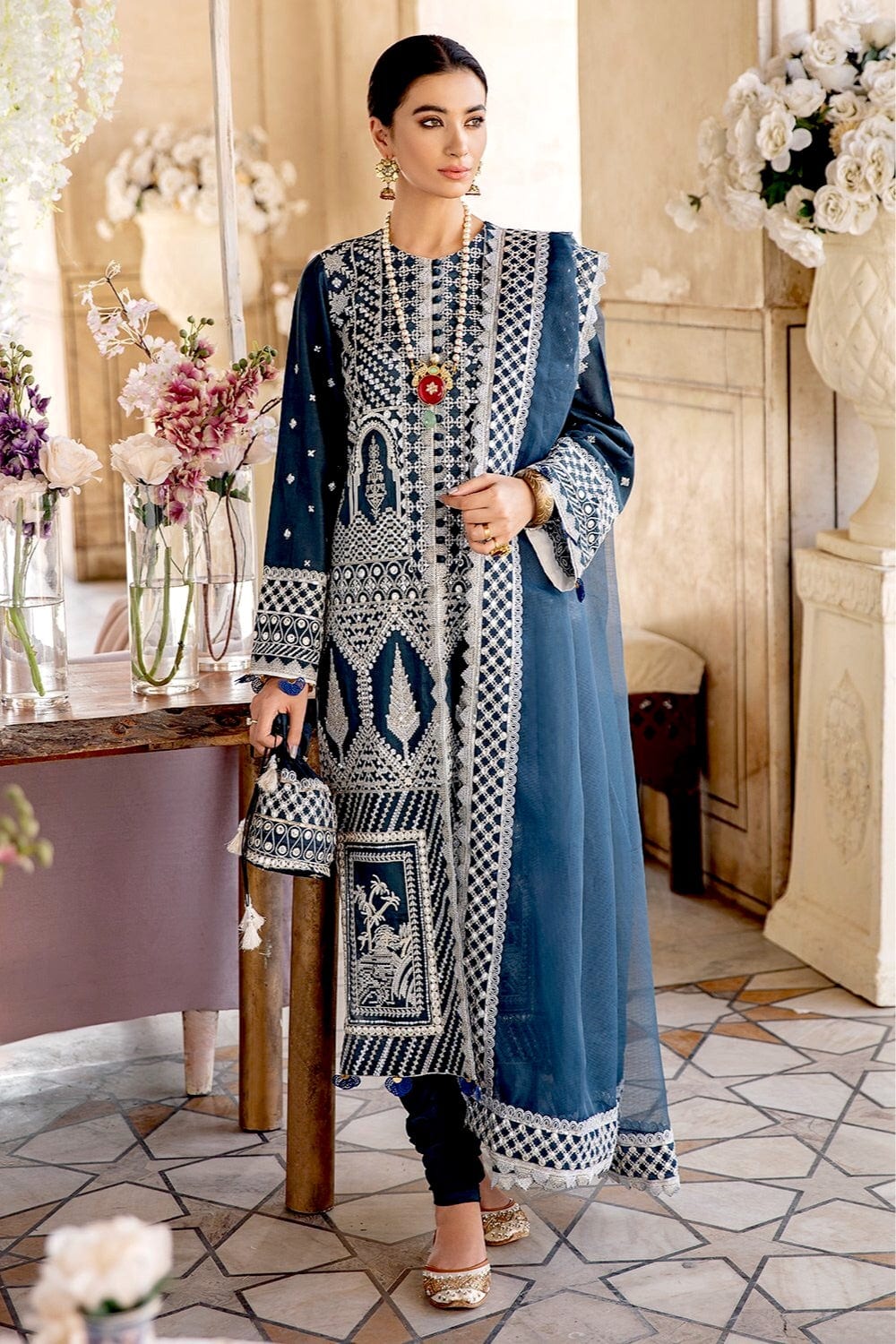 Faixa Faixal X Ittehad · Noor Jahan Lawn Collection – FF-NJ15-REEMA - Image 2