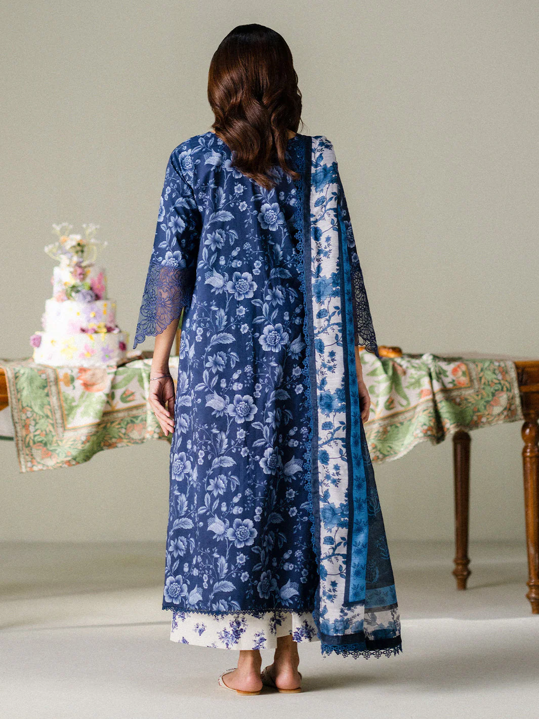 Faiza Faisal FNP Lawn Prints – MIDNIGHT MEADOW - Image 7