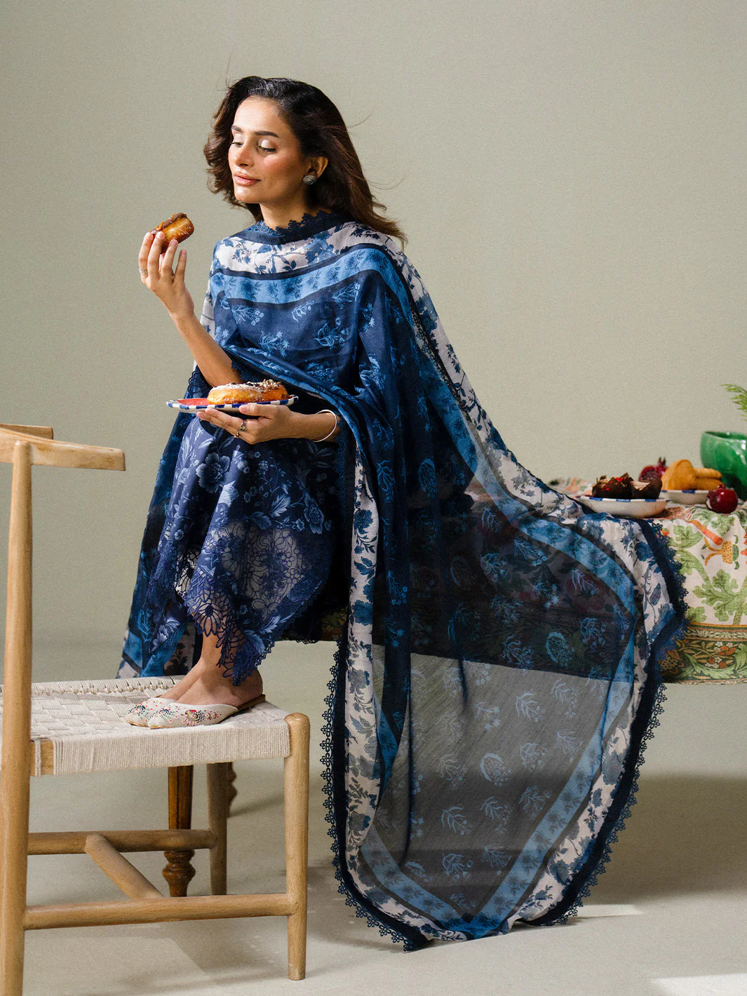 Faiza Faisal FNP Lawn Prints – MIDNIGHT MEADOW - Image 8