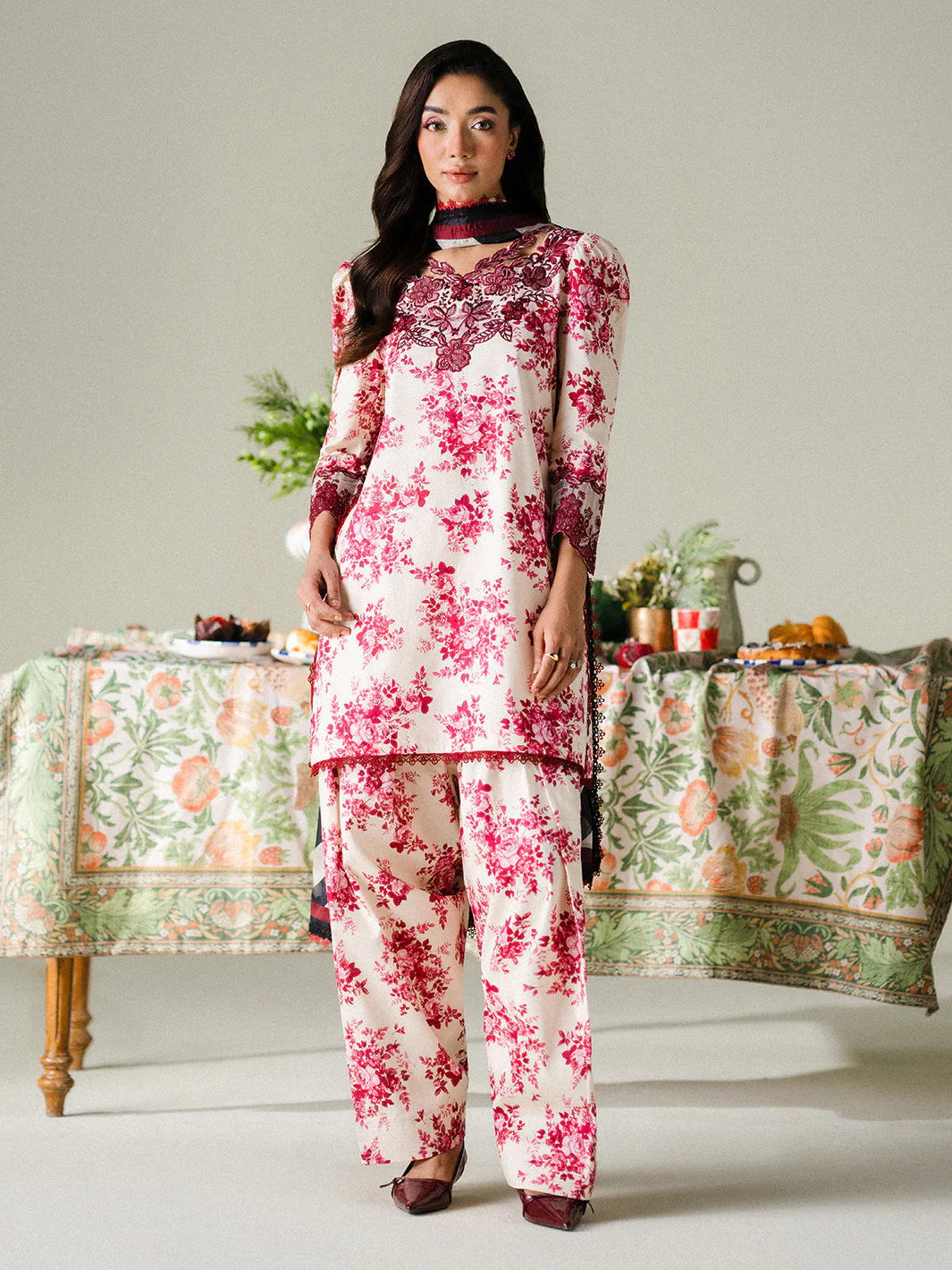 Faiza Faisal FNP Lawn Prints – ROSE REVERIE - Image 5
