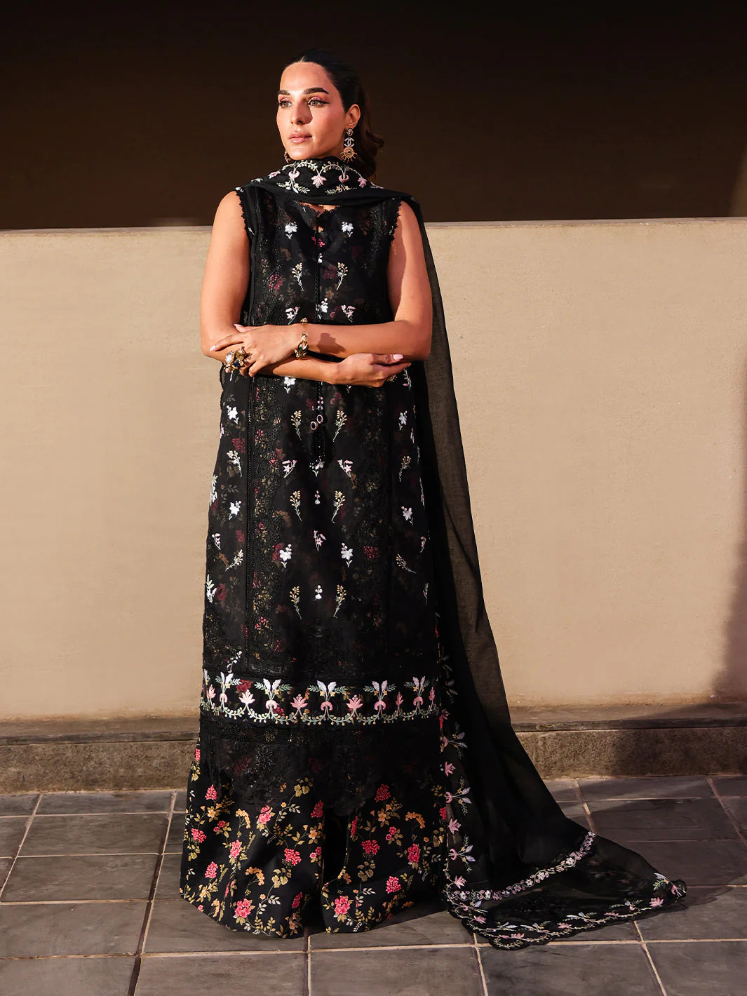 Faiza Faisal Marine Luxury Lawn – ELVA - Image 2