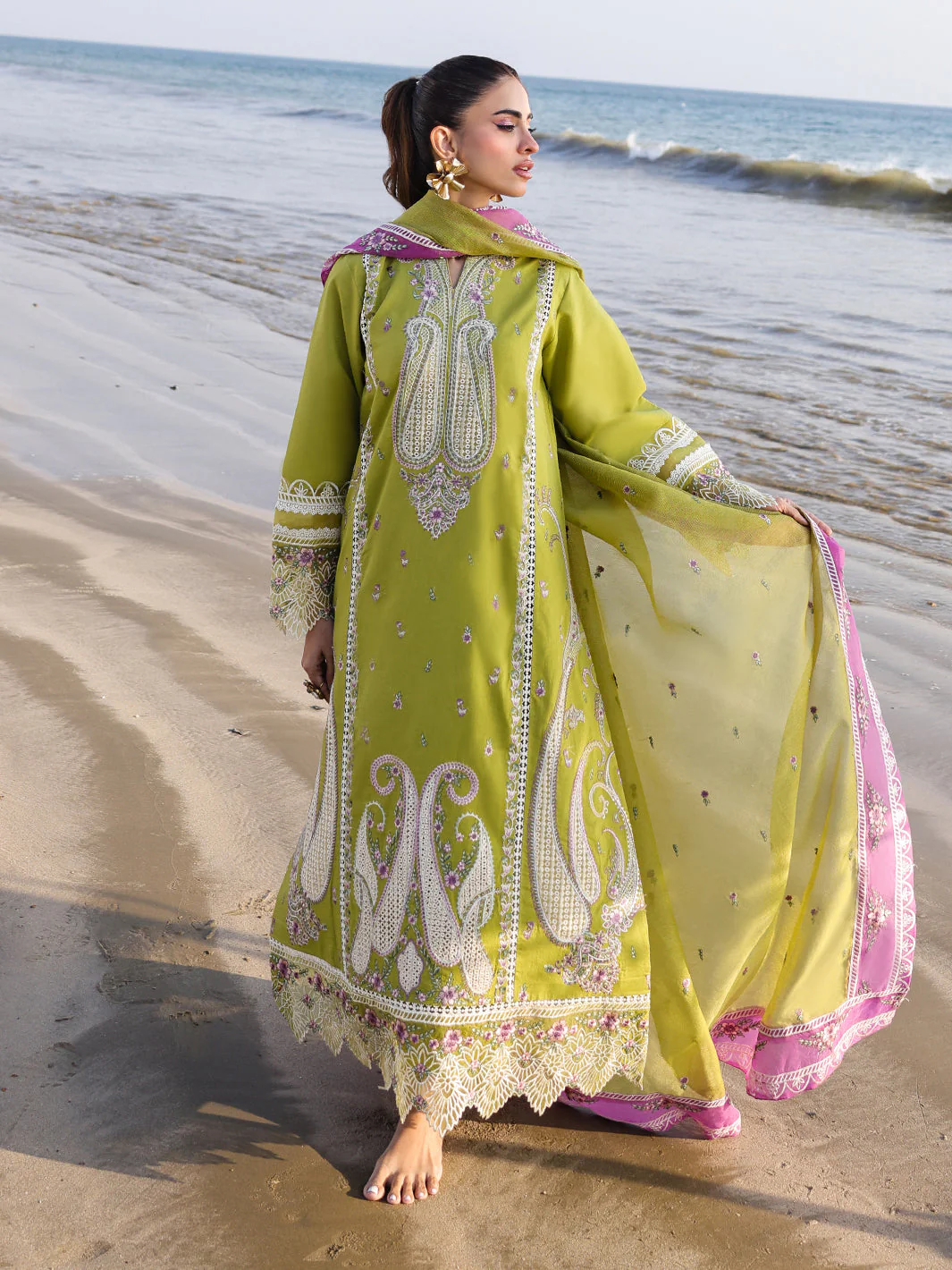 Faiza Faisal Marine Luxury Lawn – HINA - Image 2