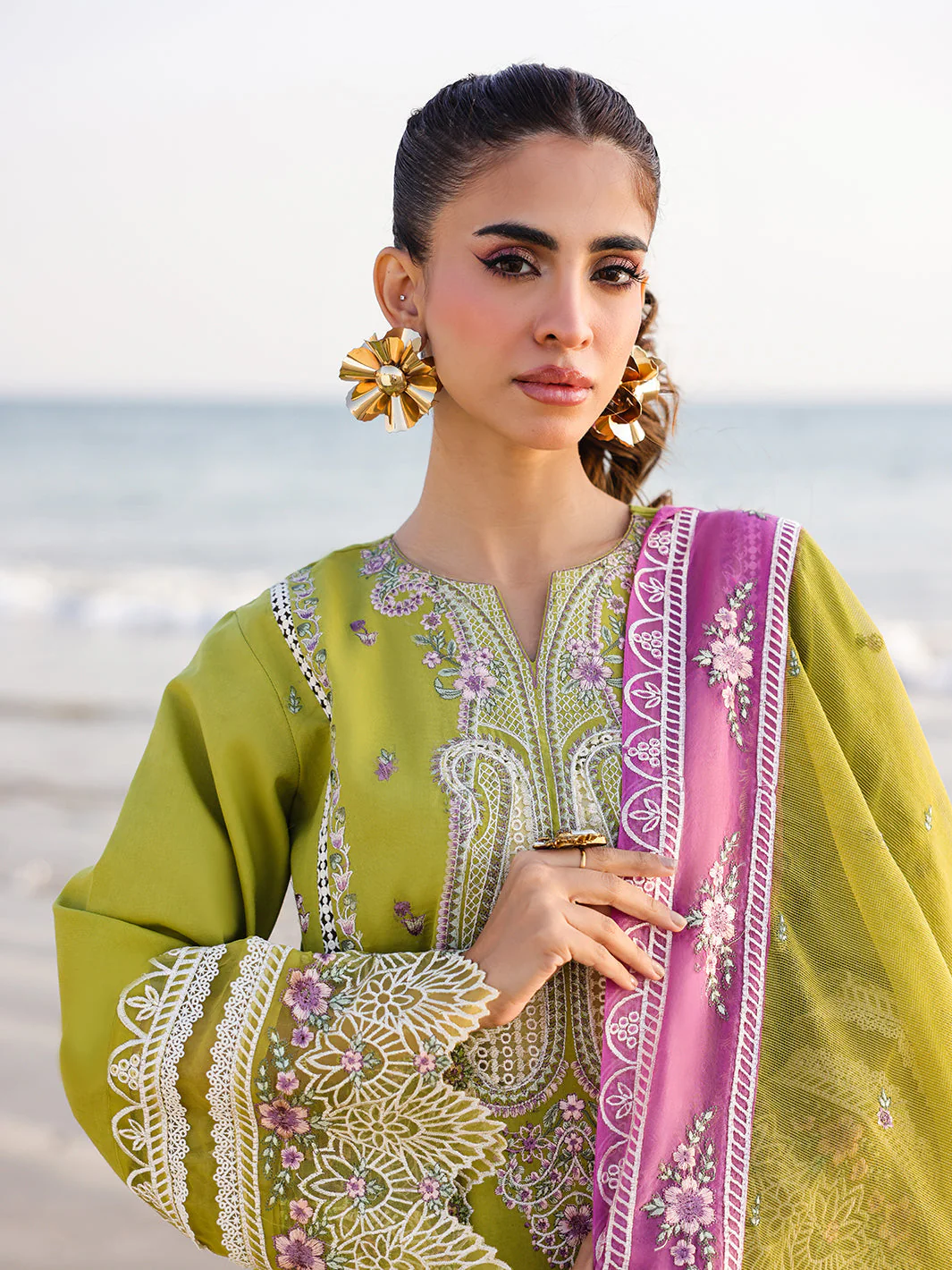 Faiza Faisal Marine Luxury Lawn – HINA - Image 3
