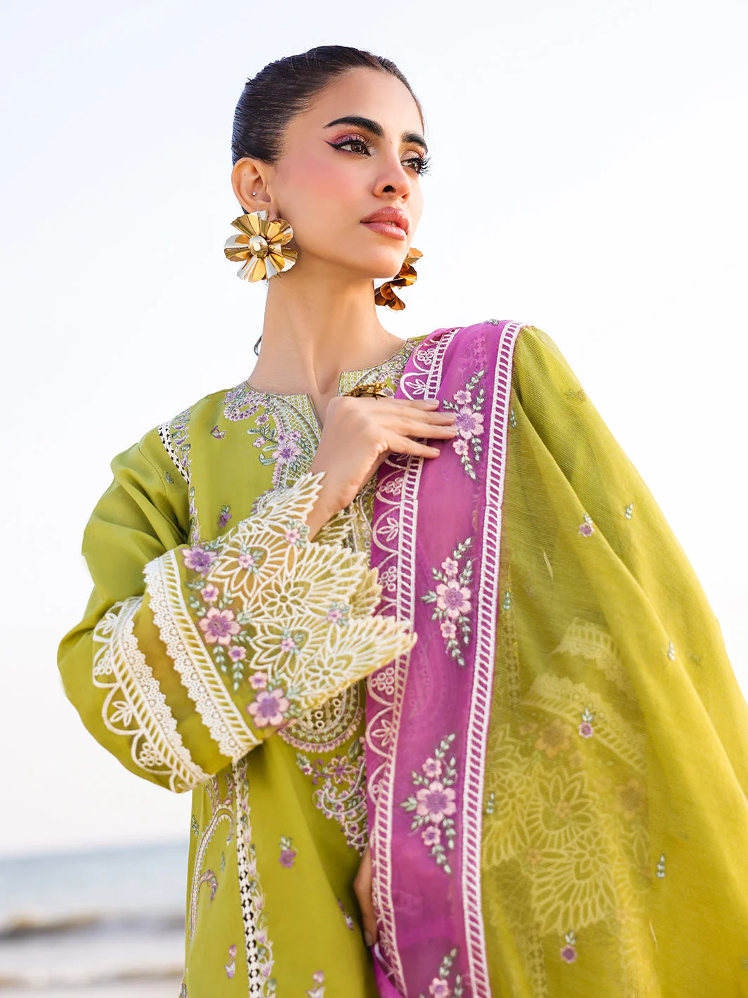 Faiza Faisal Marine Luxury Lawn – HINA - Image 5
