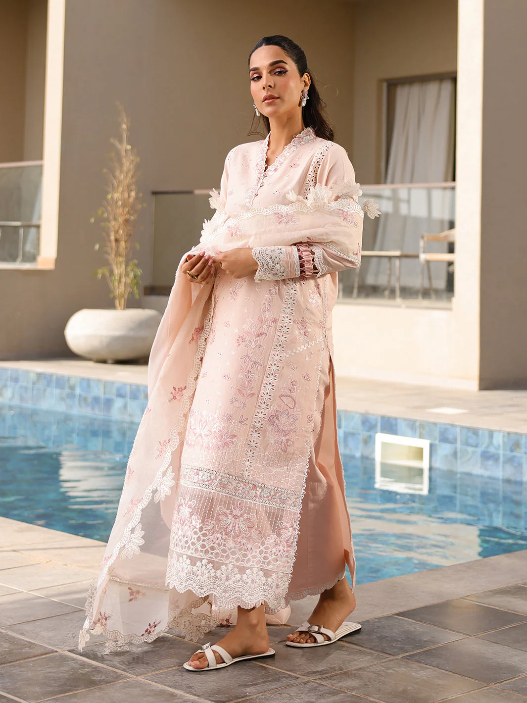 Faiza Faisal Marine Luxury Lawn – MARIA - Image 10