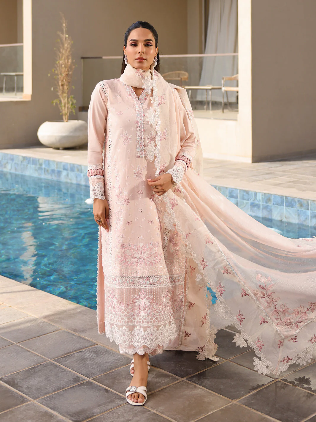 Faiza Faisal Marine Luxury Lawn – MARIA - Image 8