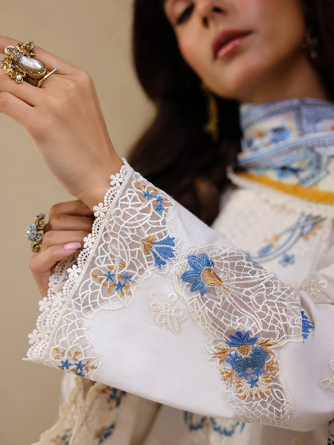 Faiza Faisal Marine Luxury Lawn – MIRHA - Image 9