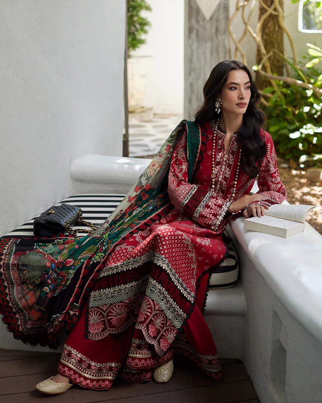 Faiza Saqlain Liliana x Palak Tiwari Luxury Lawn Collection 2024 – Sivana - Image 2