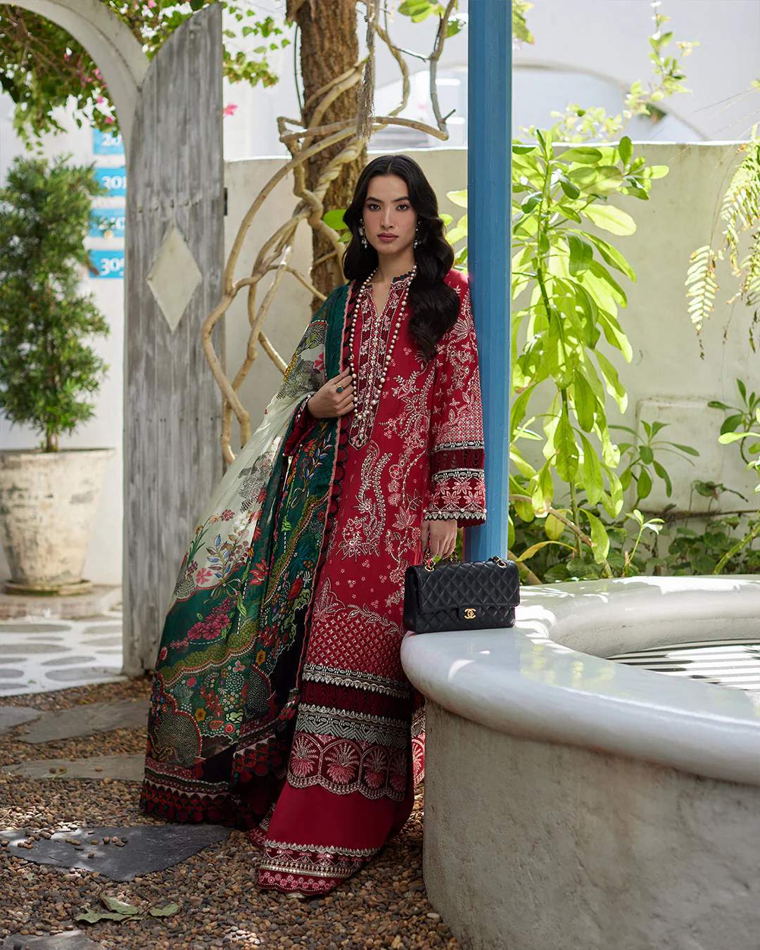 Faiza Saqlain Liliana x Palak Tiwari Luxury Lawn Collection 2024 – Sivana - Image 5