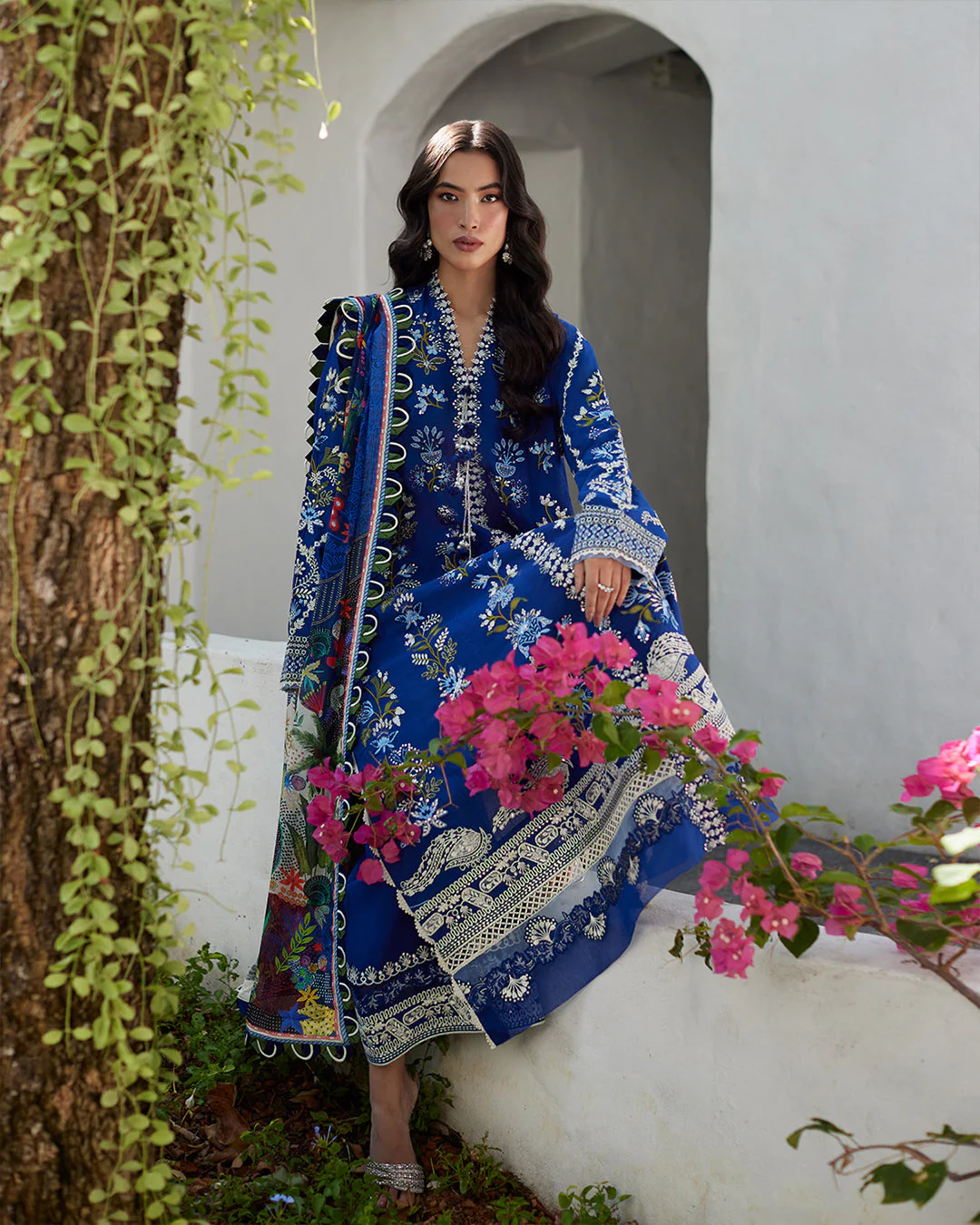 Faiza Saqlain Liliana x Palak Tiwari Luxury Lawn Collection 2024 – Veira - Image 2