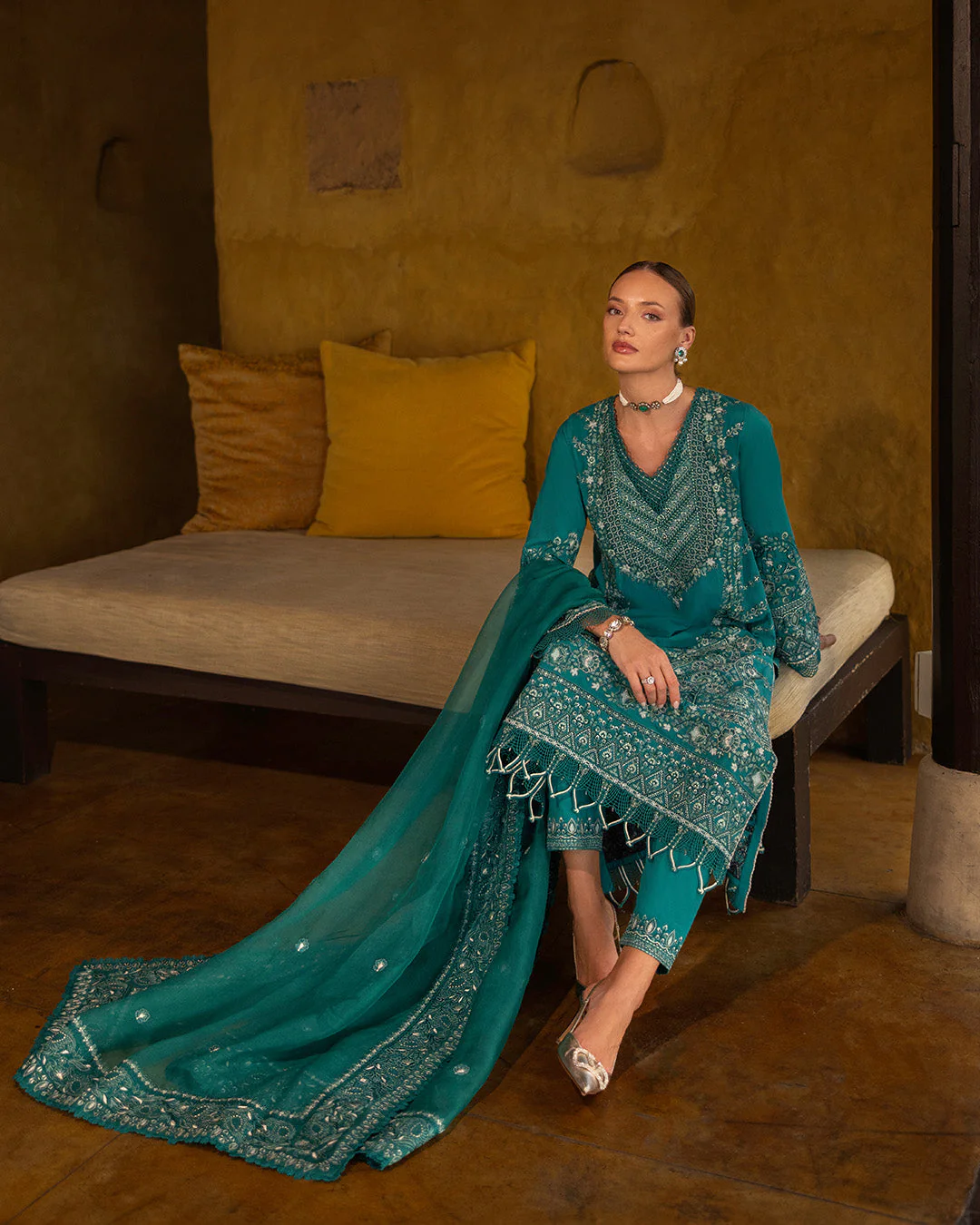 Faiza Saqlain Zinnia Luxury Lawn – Calla - Image 5