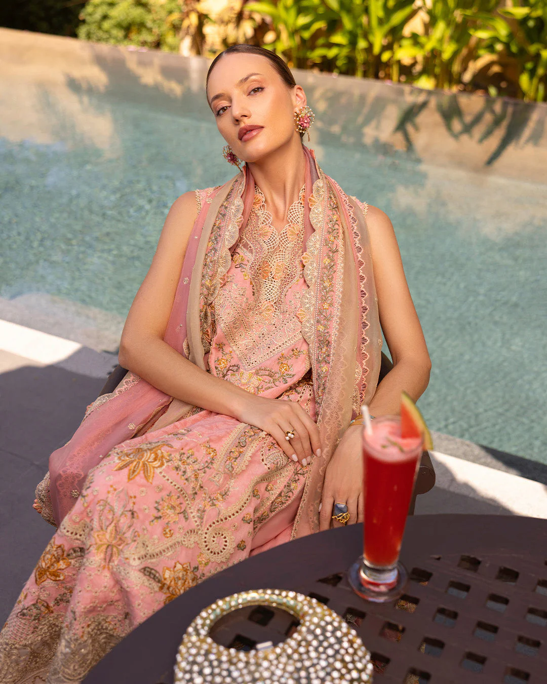 Faiza Saqlain Zinnia Luxury Lawn – Peony - Image 3