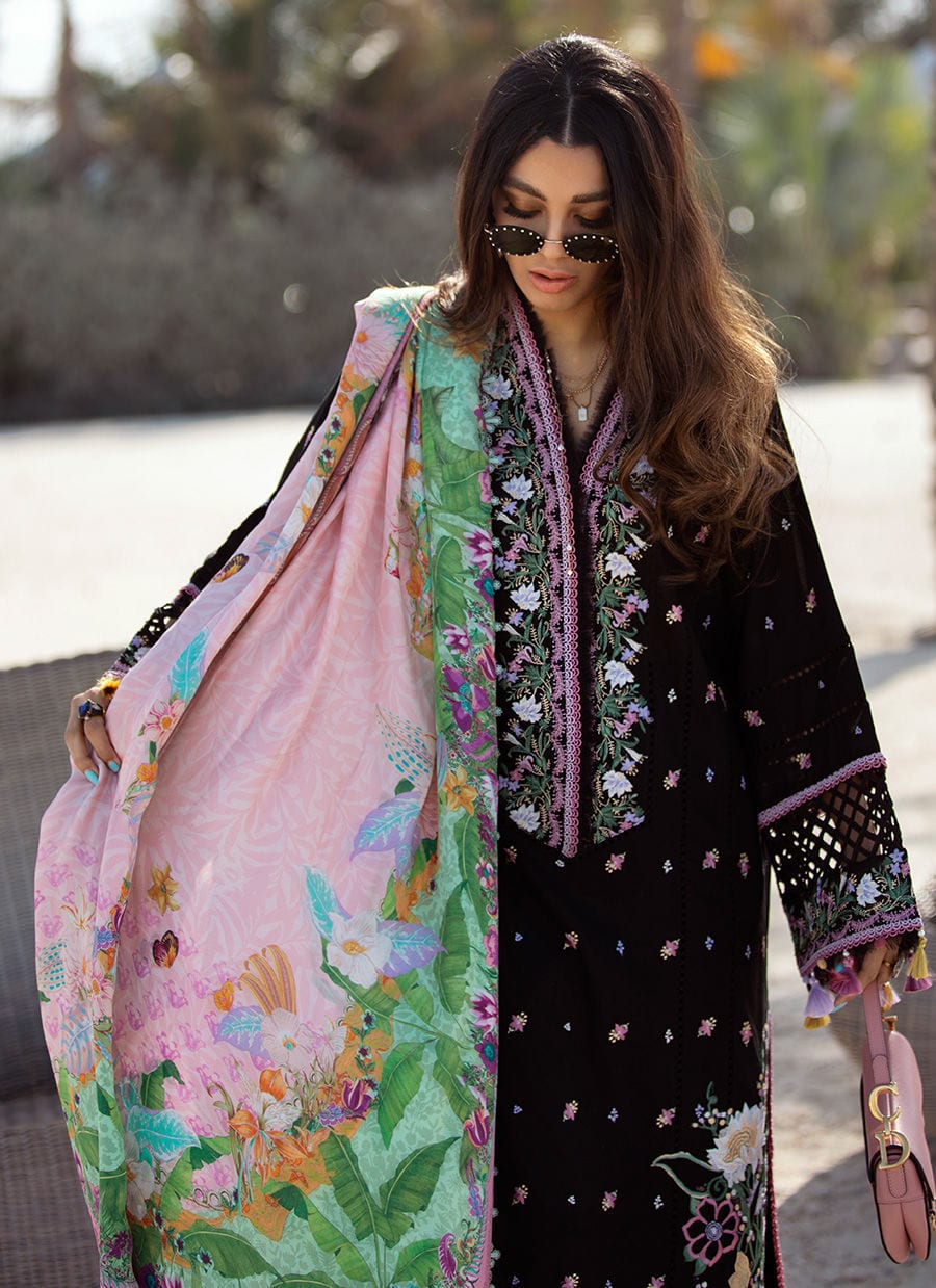 Farah Talib Aziz Luxury Lawn Collection 2022 – Bermuda Black - Image 4