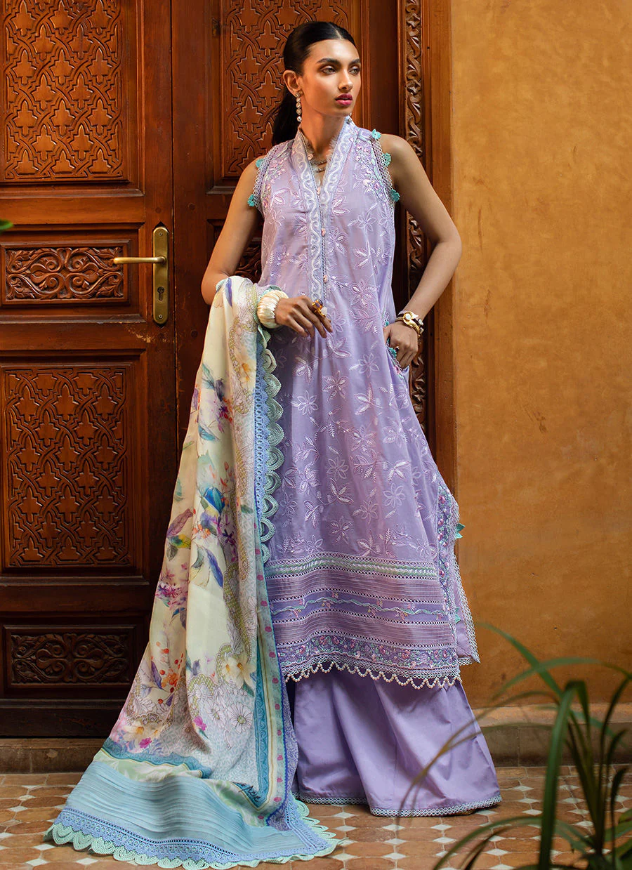 Farah Talib Aziz Luxury Lawn Collection – Zat Lavender - Image 3