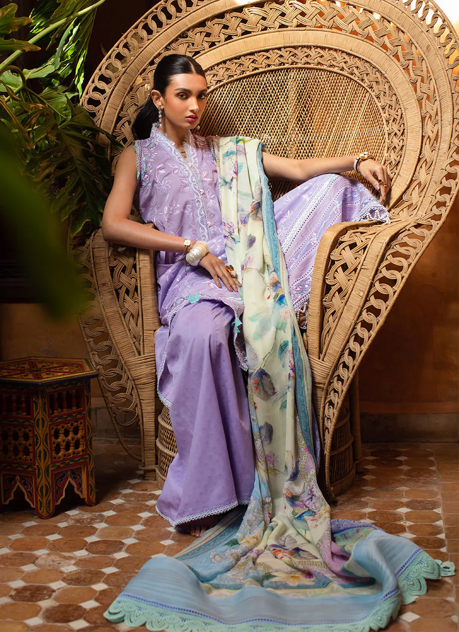 Farah Talib Aziz Luxury Lawn Collection – Zat Lavender - Image 5