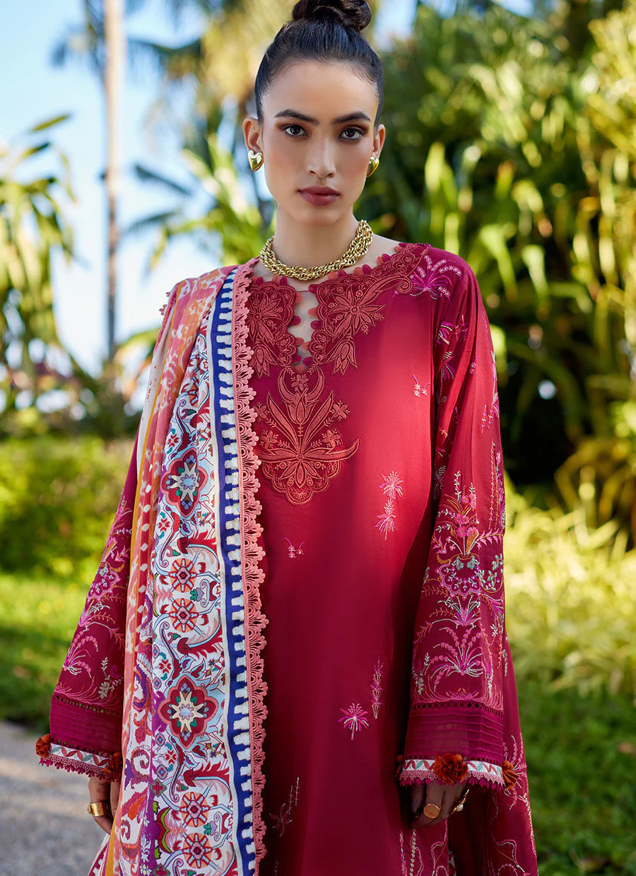 Farah Talib Aziz Suay Luxury Lawn Collection – Enzo Red - Image 4