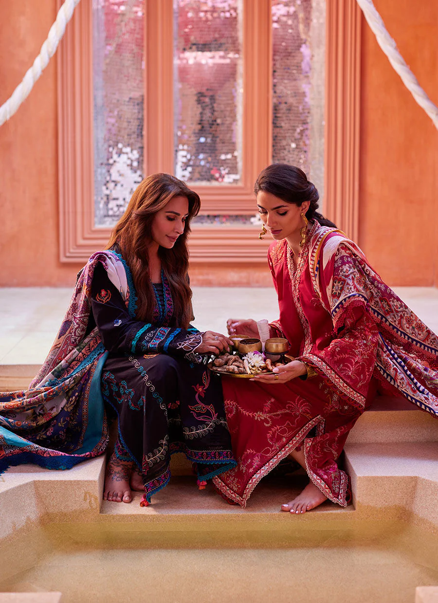 Farah Talib Aziz Suay Luxury Lawn Collection – Enzo Red - Image 8