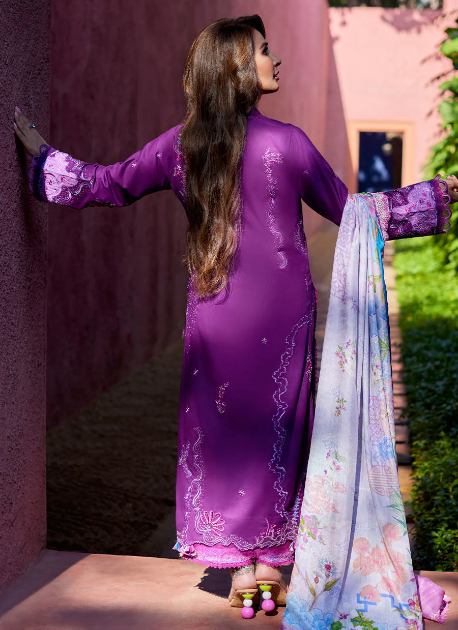 Farah Talib Aziz Suay Luxury Lawn Collection – Yuri Purple - Image 7