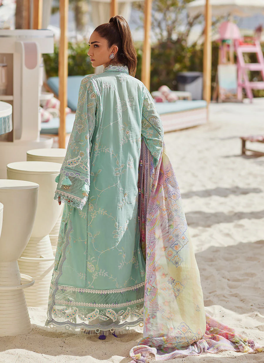 Farah Talib Aziz WES Luxury Lawn – Alice Aqua - Image 8