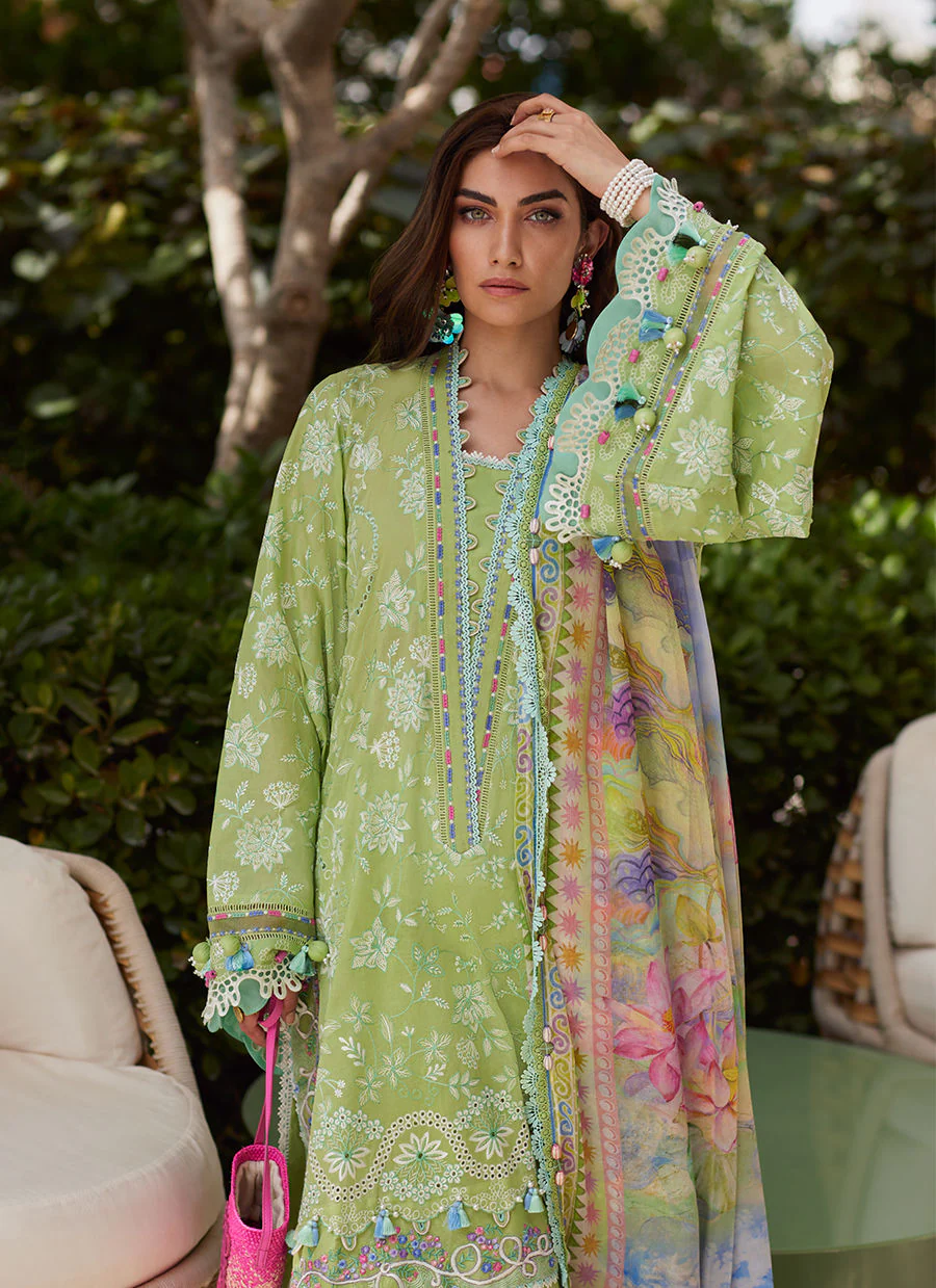 Farah Talib Aziz WES Luxury Lawn – Kiara Kiwi - Image 8
